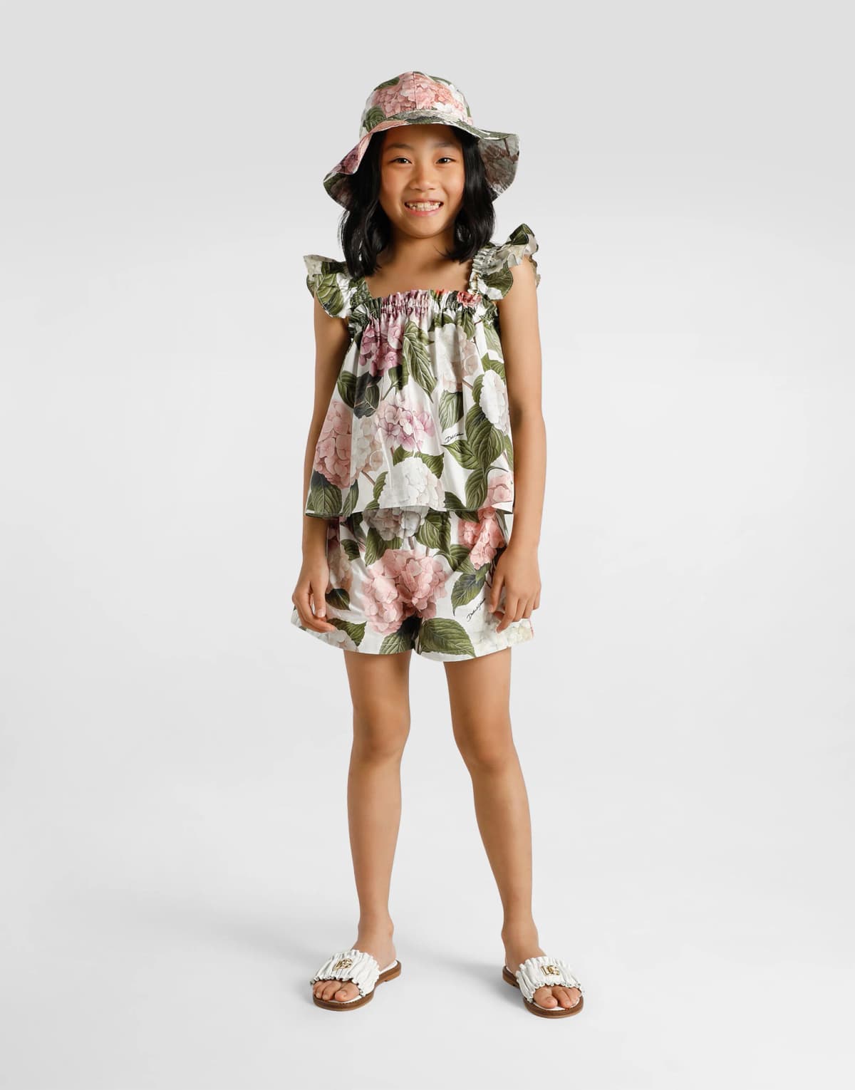 Dolce & Gabbana Kids Klapki ze skóry nappa - 2