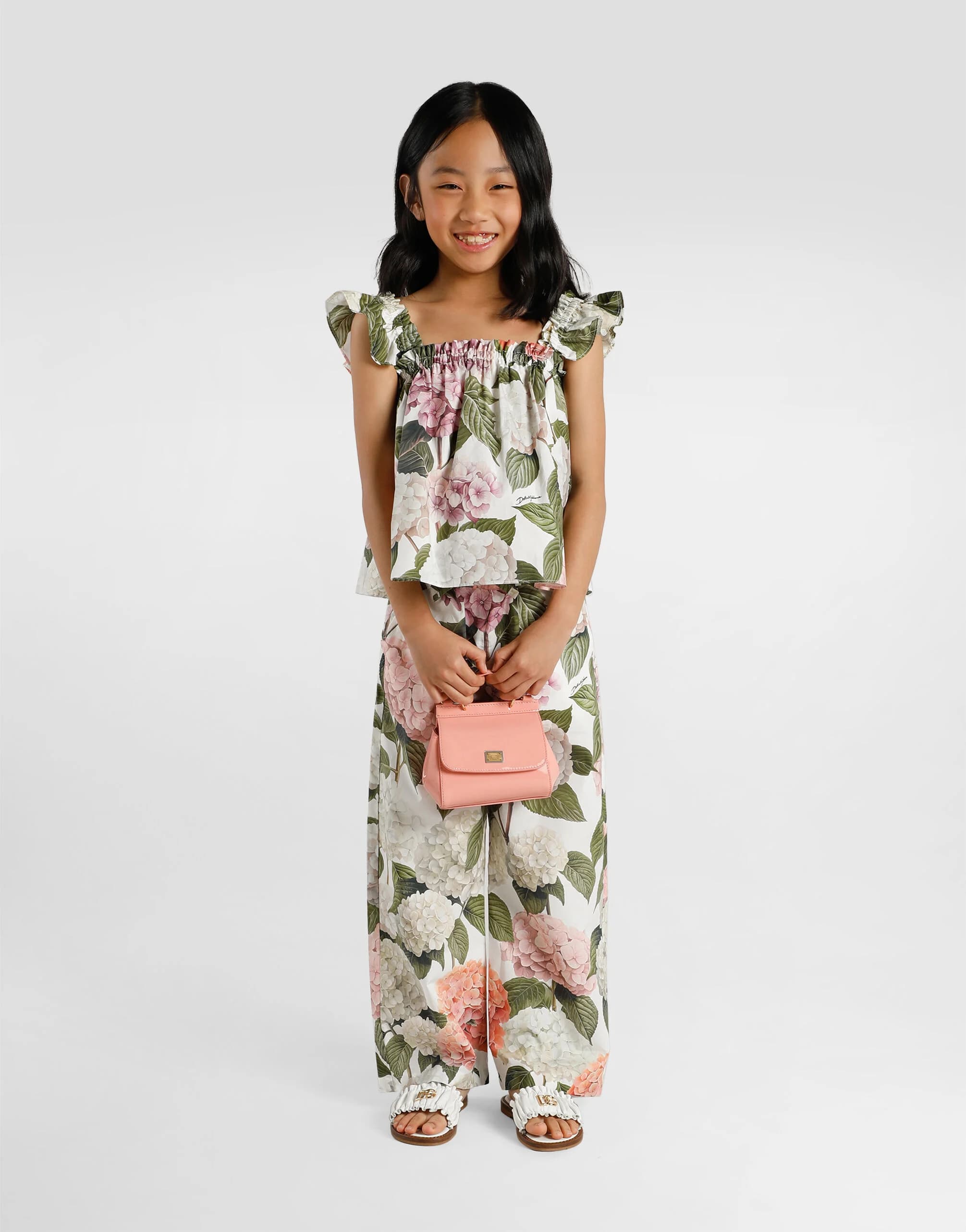 Dolce & Gabbana Kids Klapki ze skóry nappa - 6
