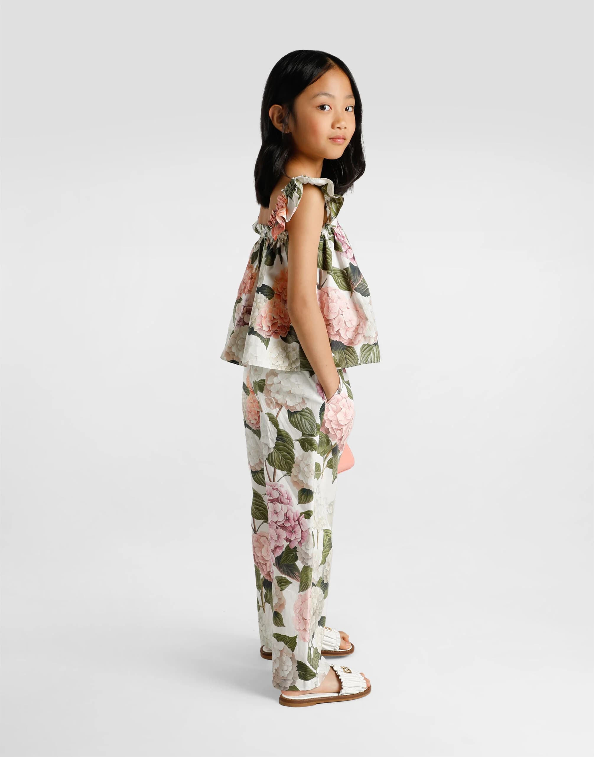 Dolce & Gabbana Kids Klapki ze skóry nappa - 7