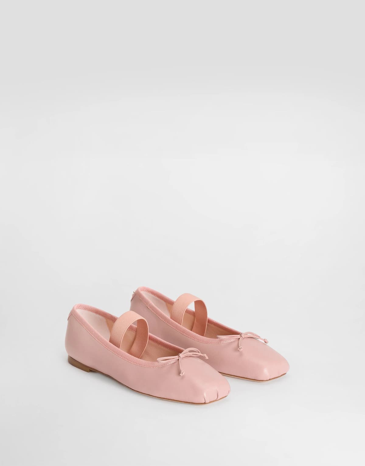 Skórzane baleriny Dolce & Gabbana Kids z kokardką ze wstążki - 2