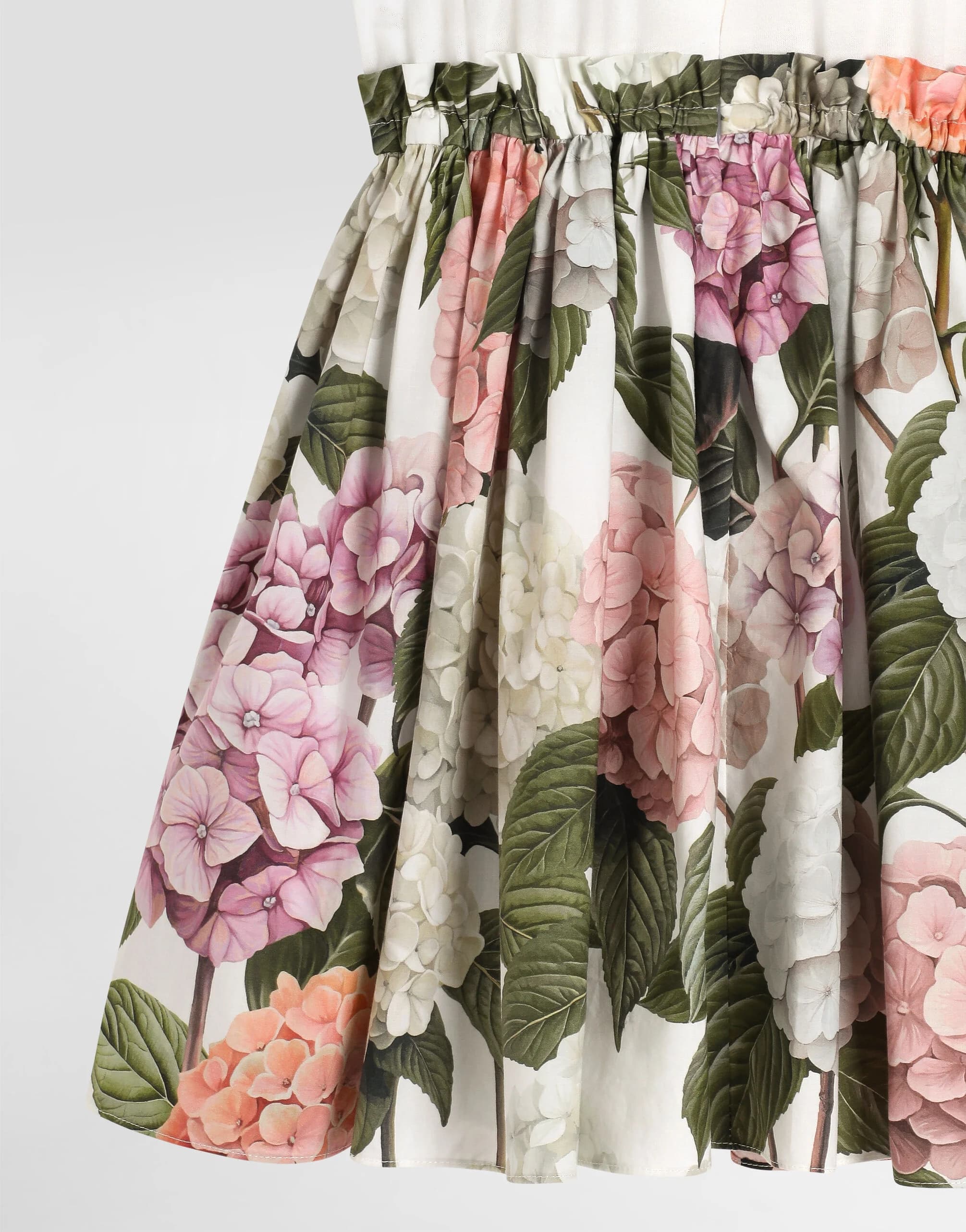 Dolce & Gabbana Kids dziecięca sukienka jersey z nadrukiem hortensji - 4