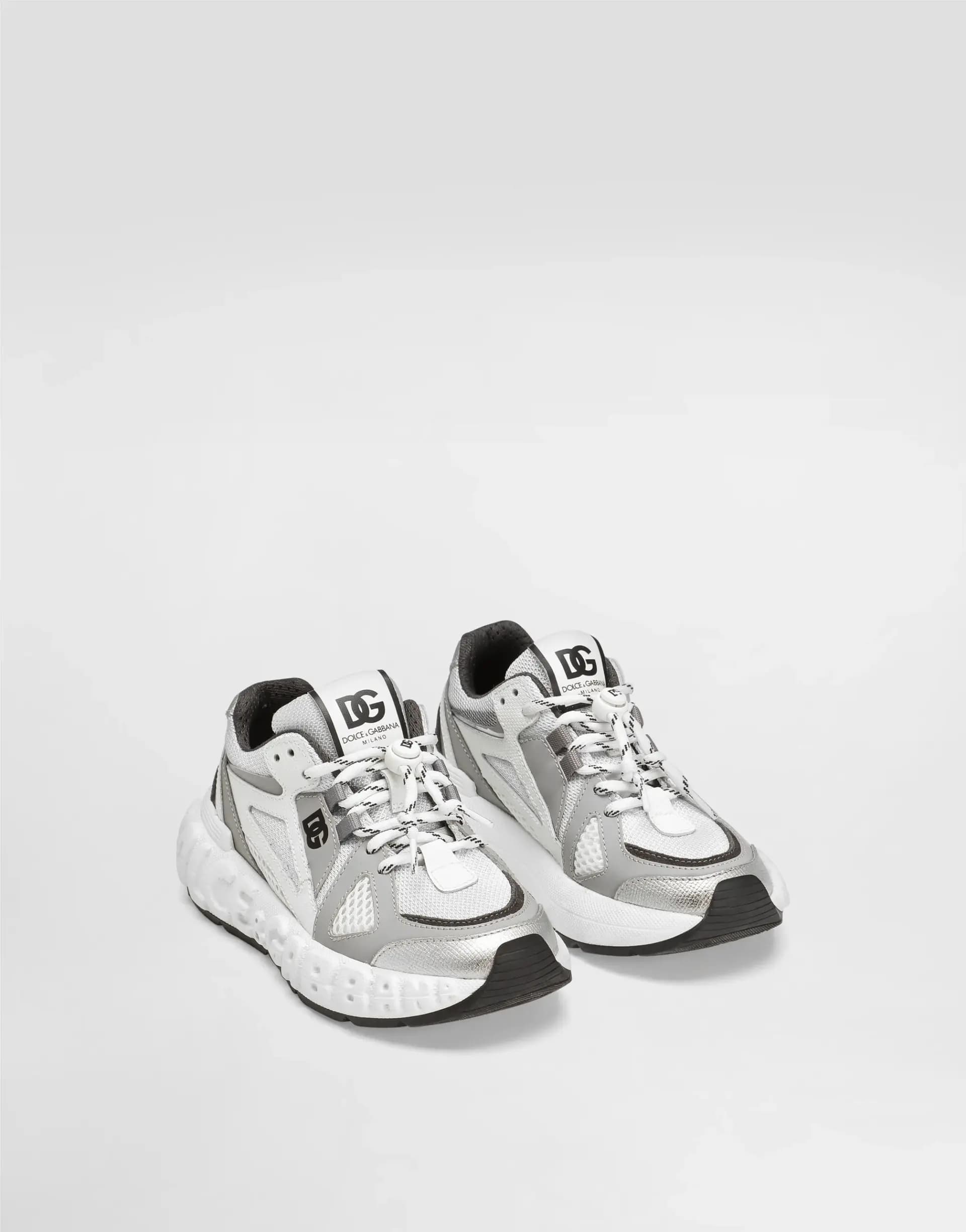 Dolce & Gabbana Kids dziecięce sneakersy z nylonu i siatki - 2