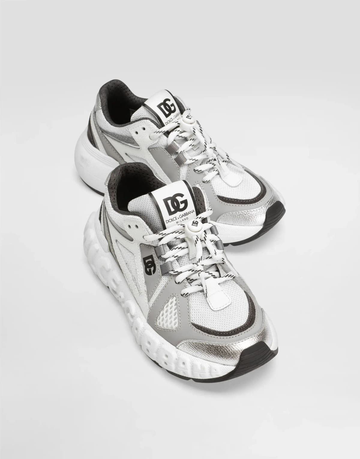 Dolce & Gabbana Kids dziecięce sneakersy z nylonu i siatki - 4