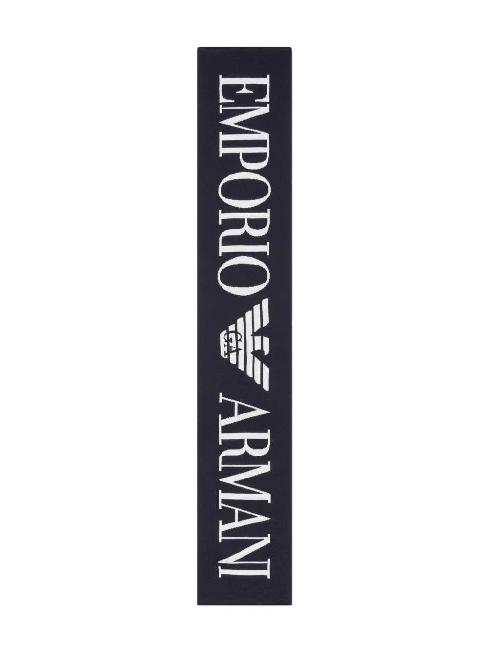 Emporio Armani Dziecięcy zestaw czapka i szalik z logo intarsia - 3