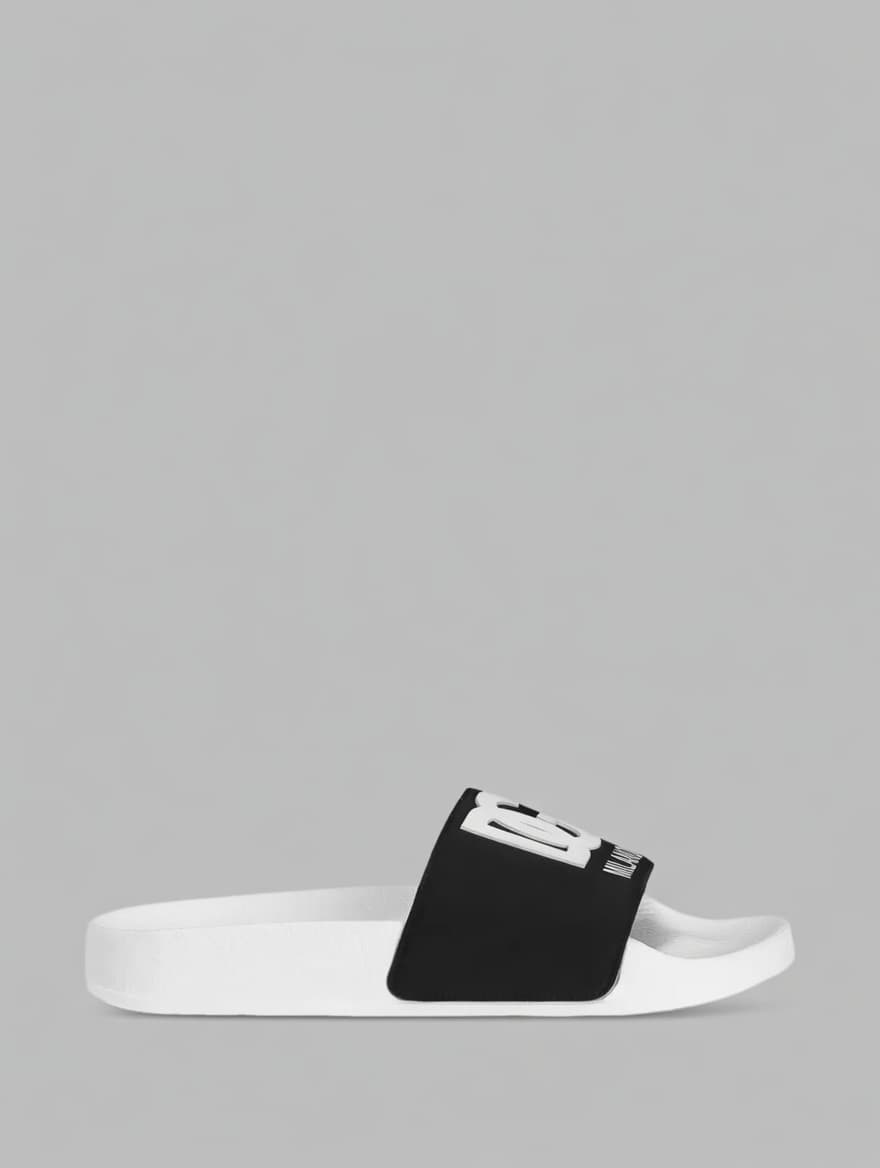 Dolce & Gabbana Kids Dziecięce klapki z logo DG Milano - 1