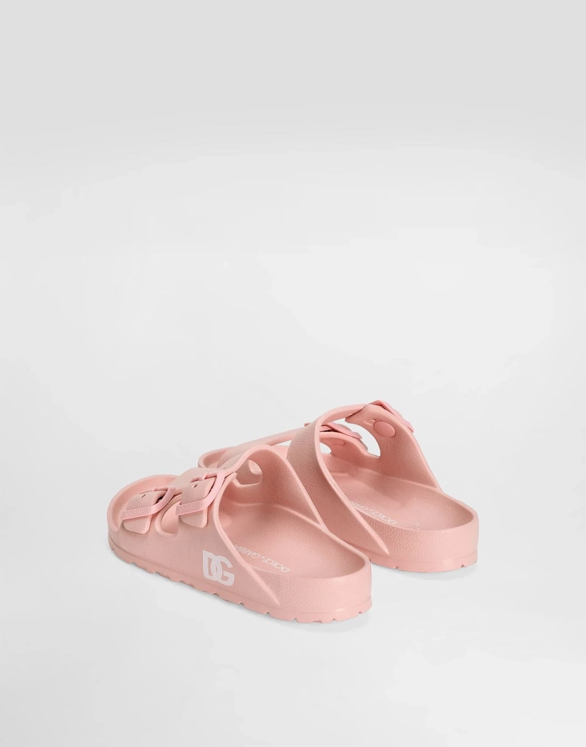 Gumowe klapki Dolce & Gabbana Kids z podwójną klamrą - 4