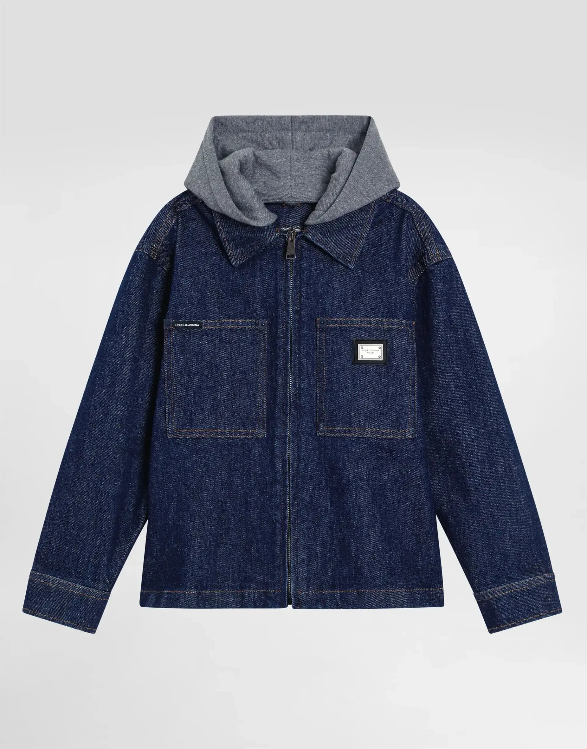 Dolce & Gabbana Kids Kurtka jeansowa z wypukłym haftem - 1