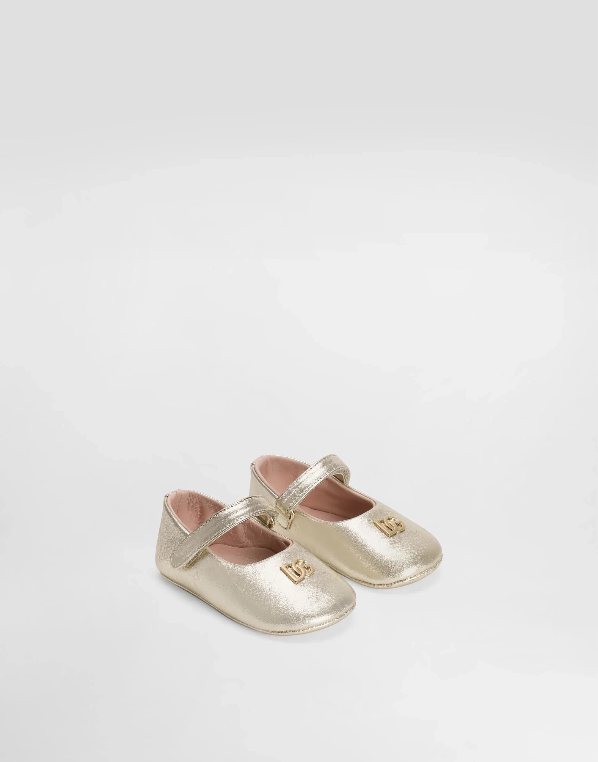 Dolce & Gabbana Kids Baleriny z laminowanej skóry nappa dla dziewczynek - 2