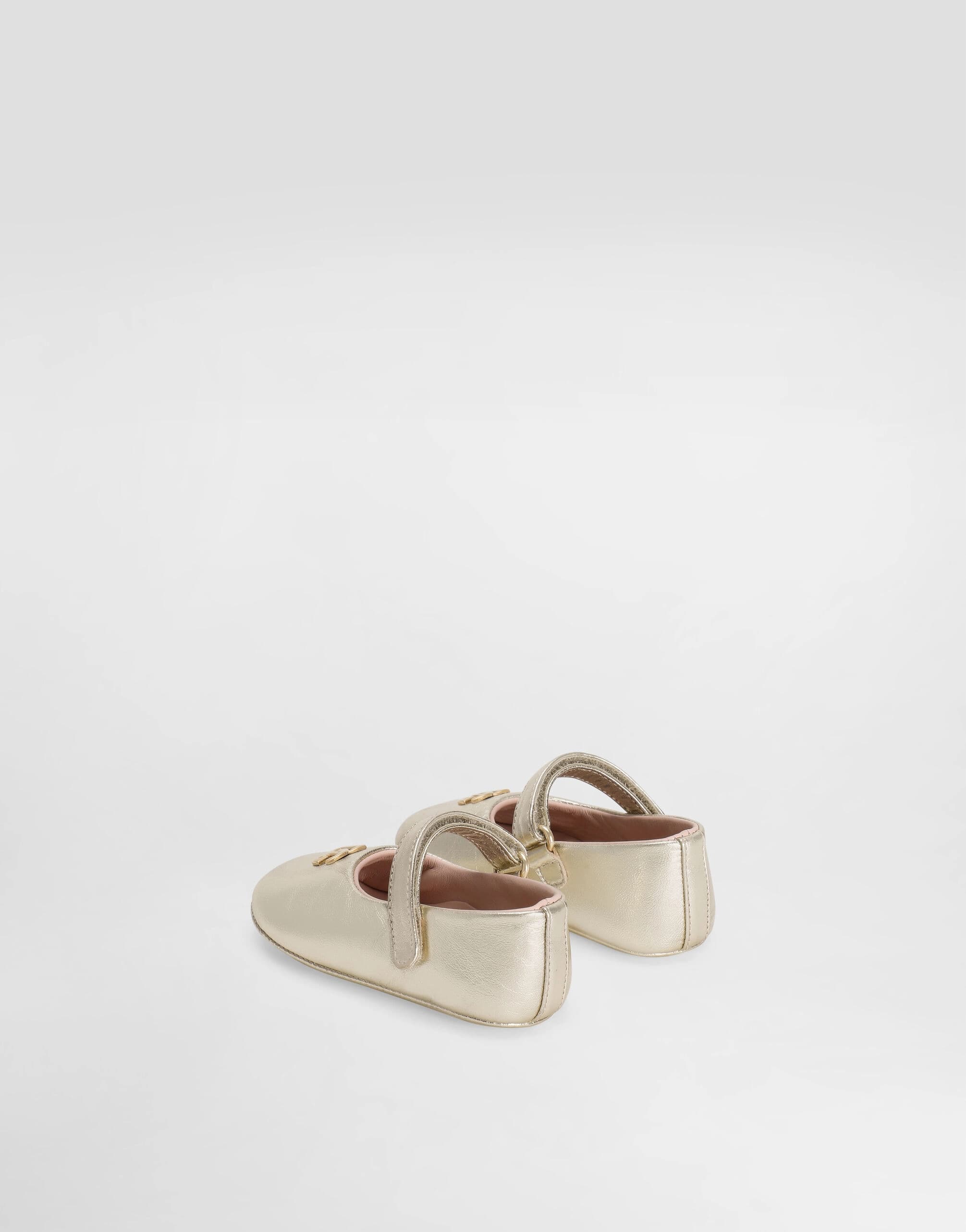 Dolce & Gabbana Kids Baleriny z laminowanej skóry nappa dla dziewczynek - 3