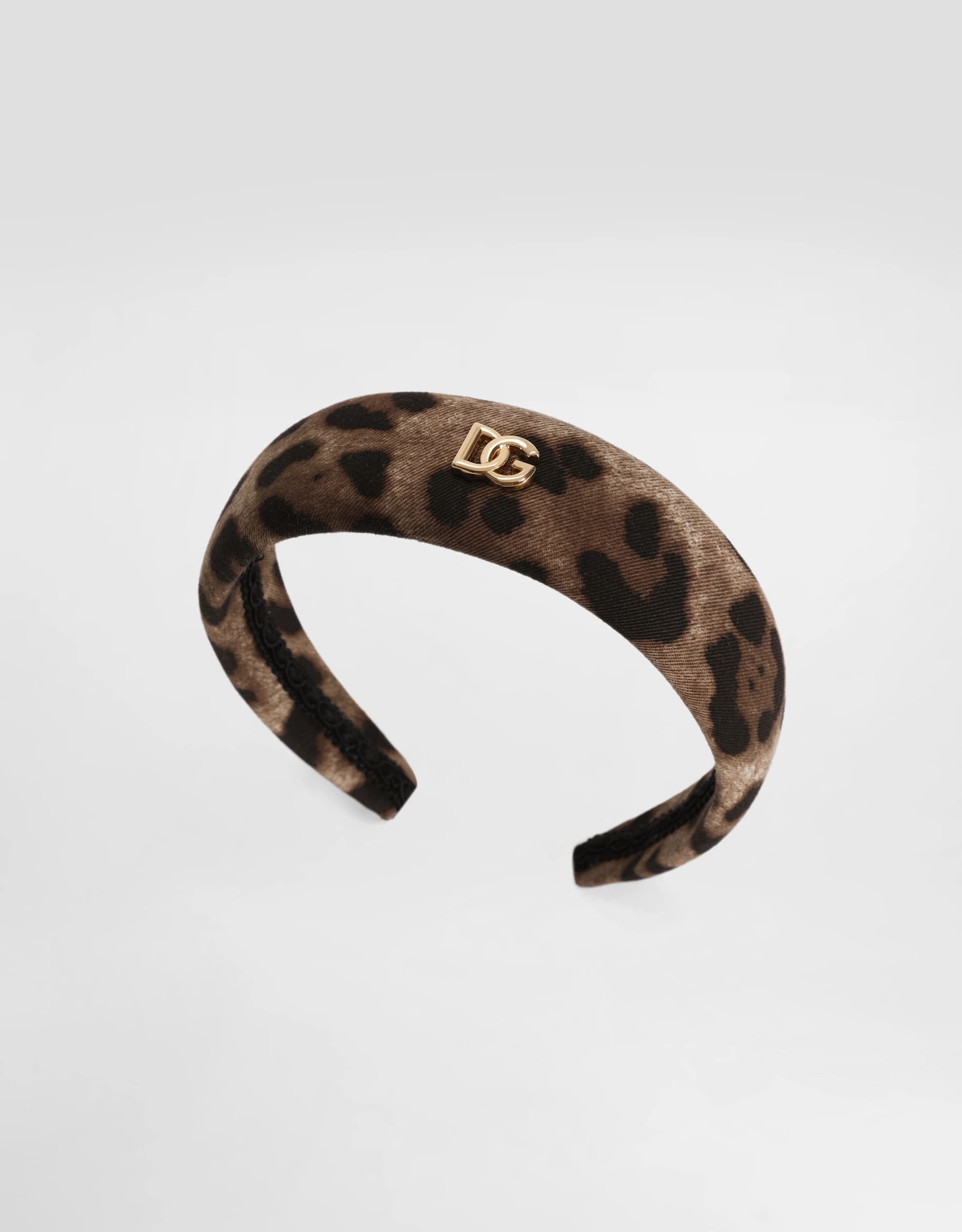 Opaska do włosów Dolce & Gabbana Kids w panterkę - 1