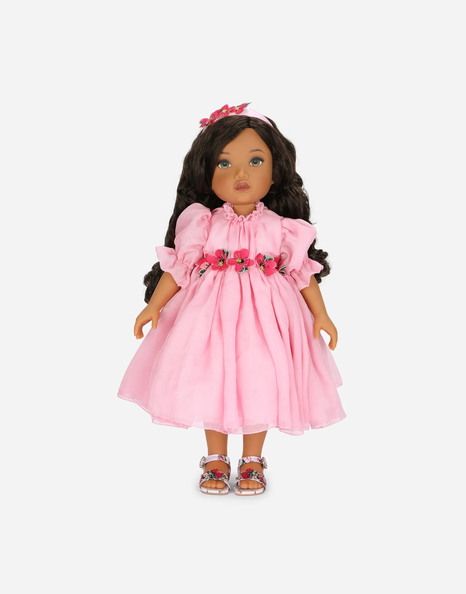 Lalka Dolce&Gabbana Kids z sukienką z szyfonu - 1
