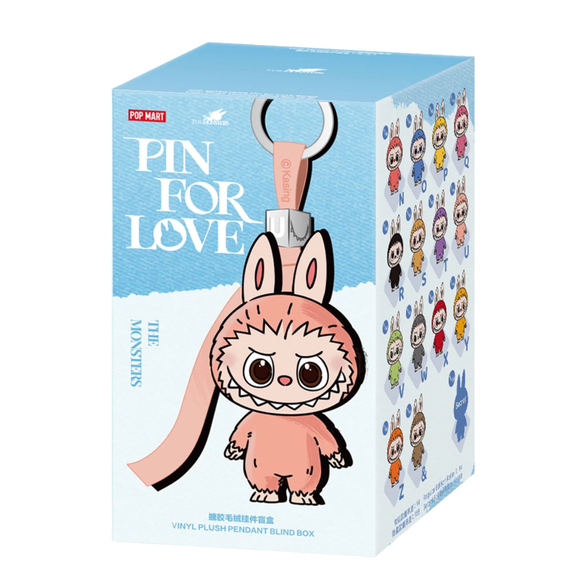 POP MART The Monsters Pin for Love Series Vinyl Plush Pendant – Brelok Niespodzianka Labubu Alphabet N-Z - 2