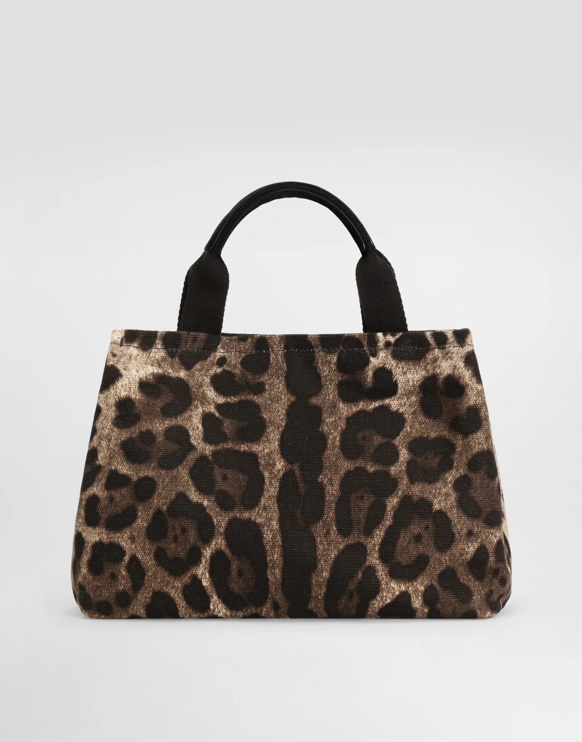 Torba typu tote Dolce & Gabbana Kids z canvasu w panterkę - 5