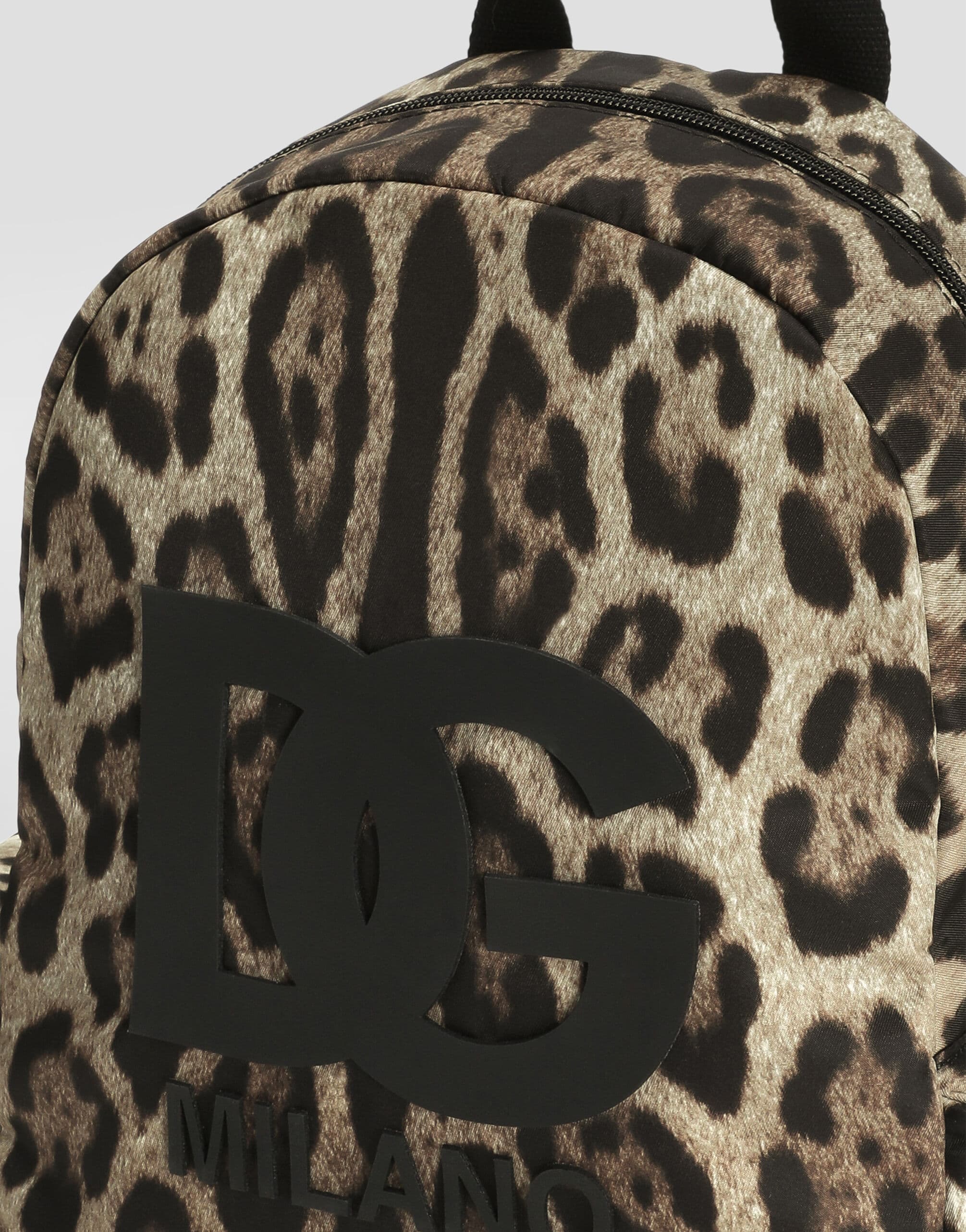 Dolce & Gabbana Kids Dziecięcy plecak nylonowy z nadrukiem leo i logo DG - 3