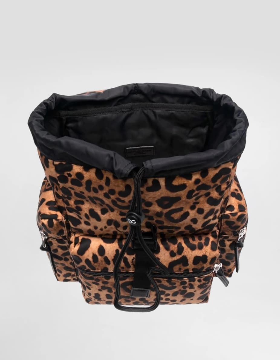 Dolce & Gabbana Kids dziecięcy plecak nylonowy z nadrukiem leoparda - 2