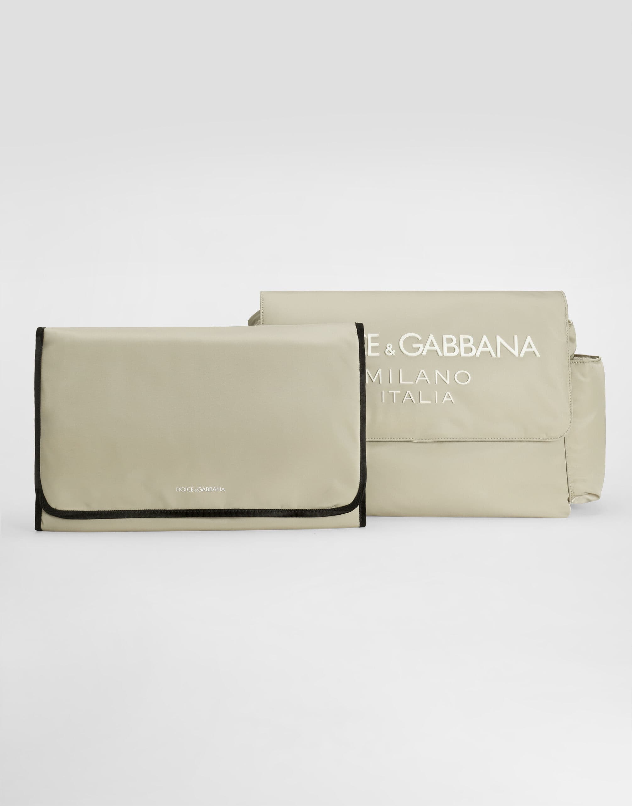 Dolce & Gabbana Kids nylonowa torba z matą do przewijania z gumowanym logo Dolce&Gabbana - 7