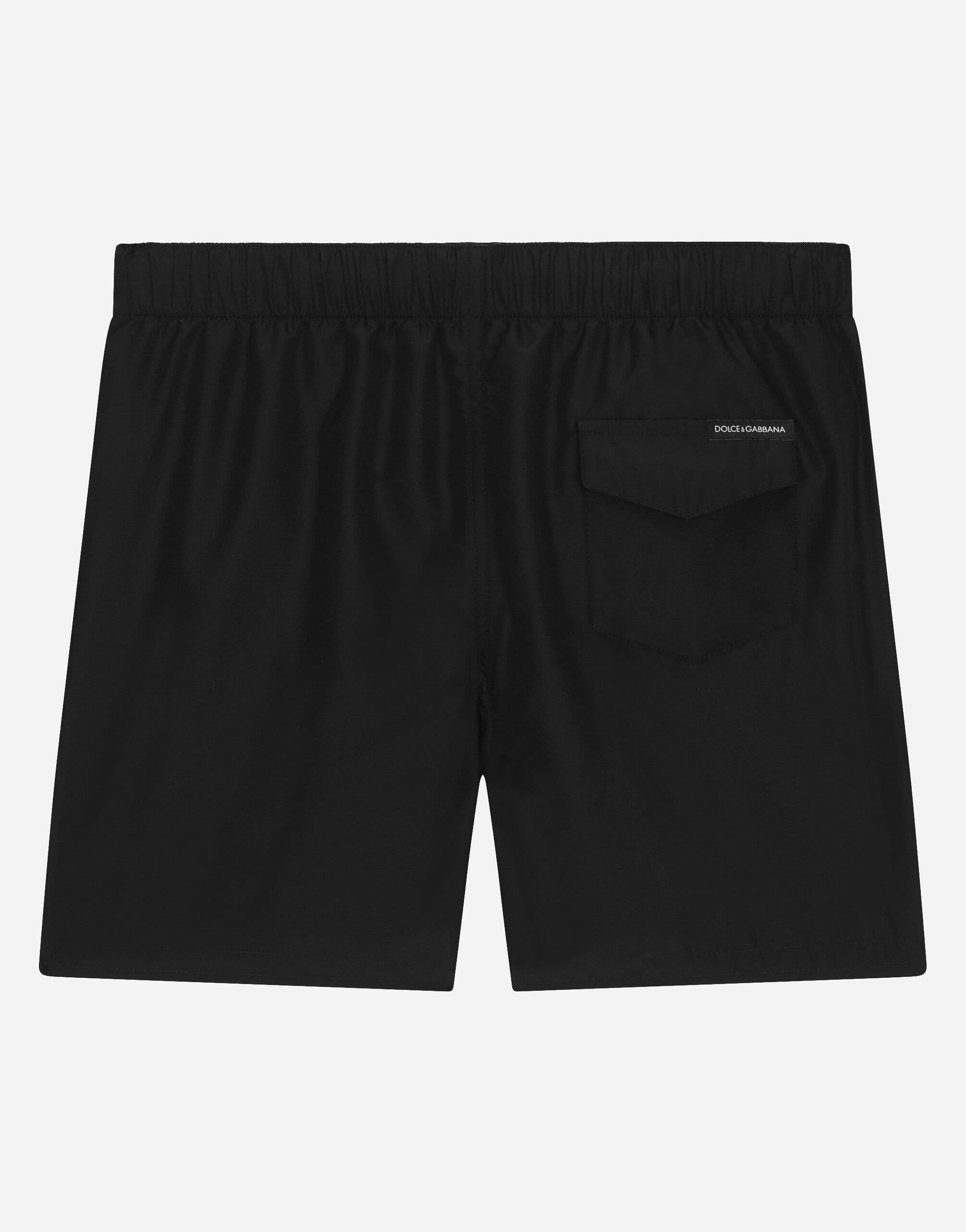 Dolce & Gabbana Kids dziecięce kąpielówki nylonowe z nadrukiem logo DG Milano - 2