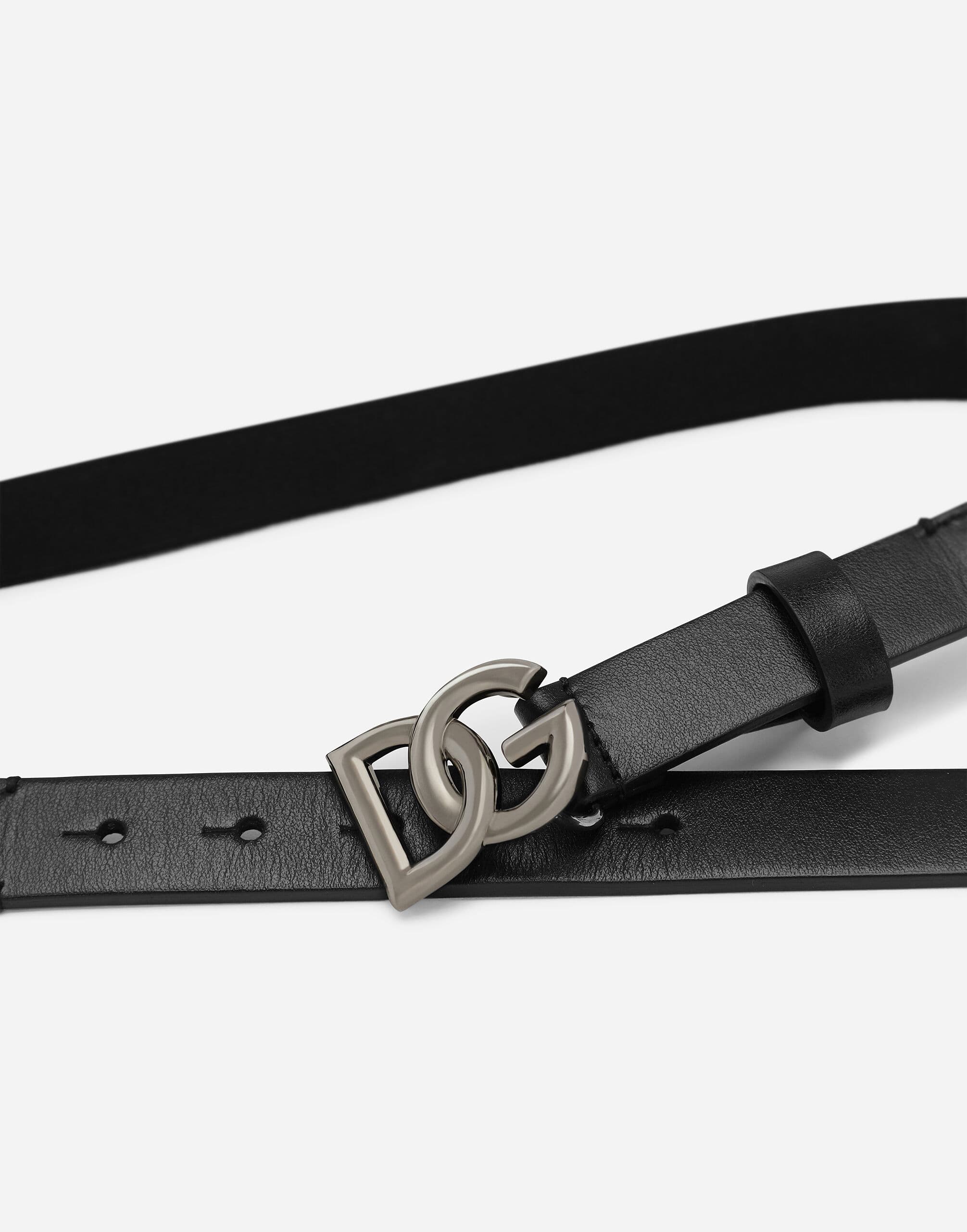 Dolce & Gabbana Kids Dziecięcy pasek z klamrą z skrzyżowanym logo DG - 2