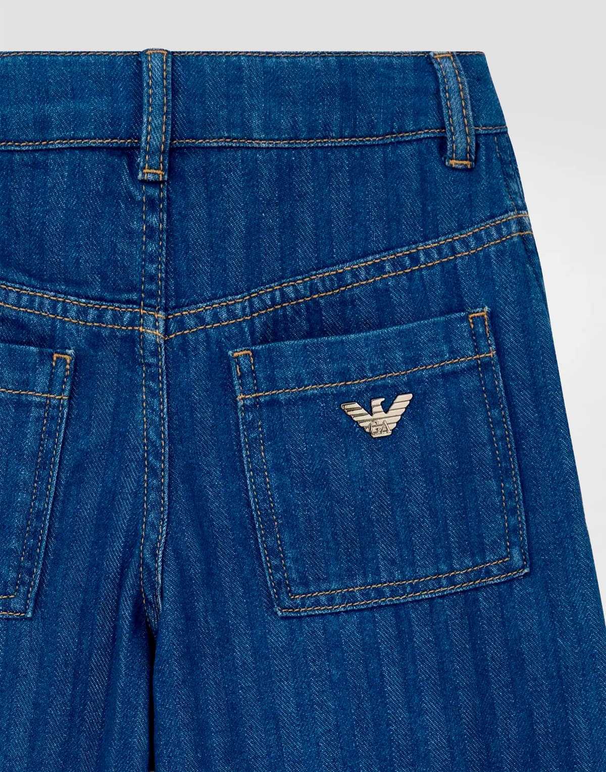 Emporio Armani Dziewczęce jeansy z wysokim stanem i szeroką nogawką - 2