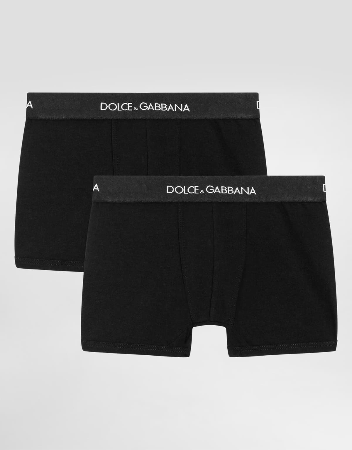 Dolce & Gabbana Kids Chłopięcy dwupak bokserek z firmową gumką