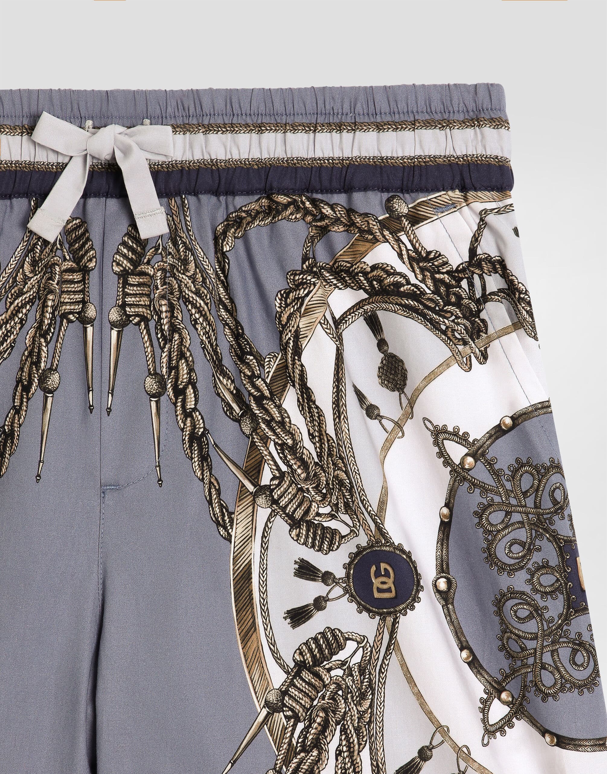 Dolce & Gabbana Kids dziecięce bermudy z popliny z nadrukiem cargo, oversized - 3