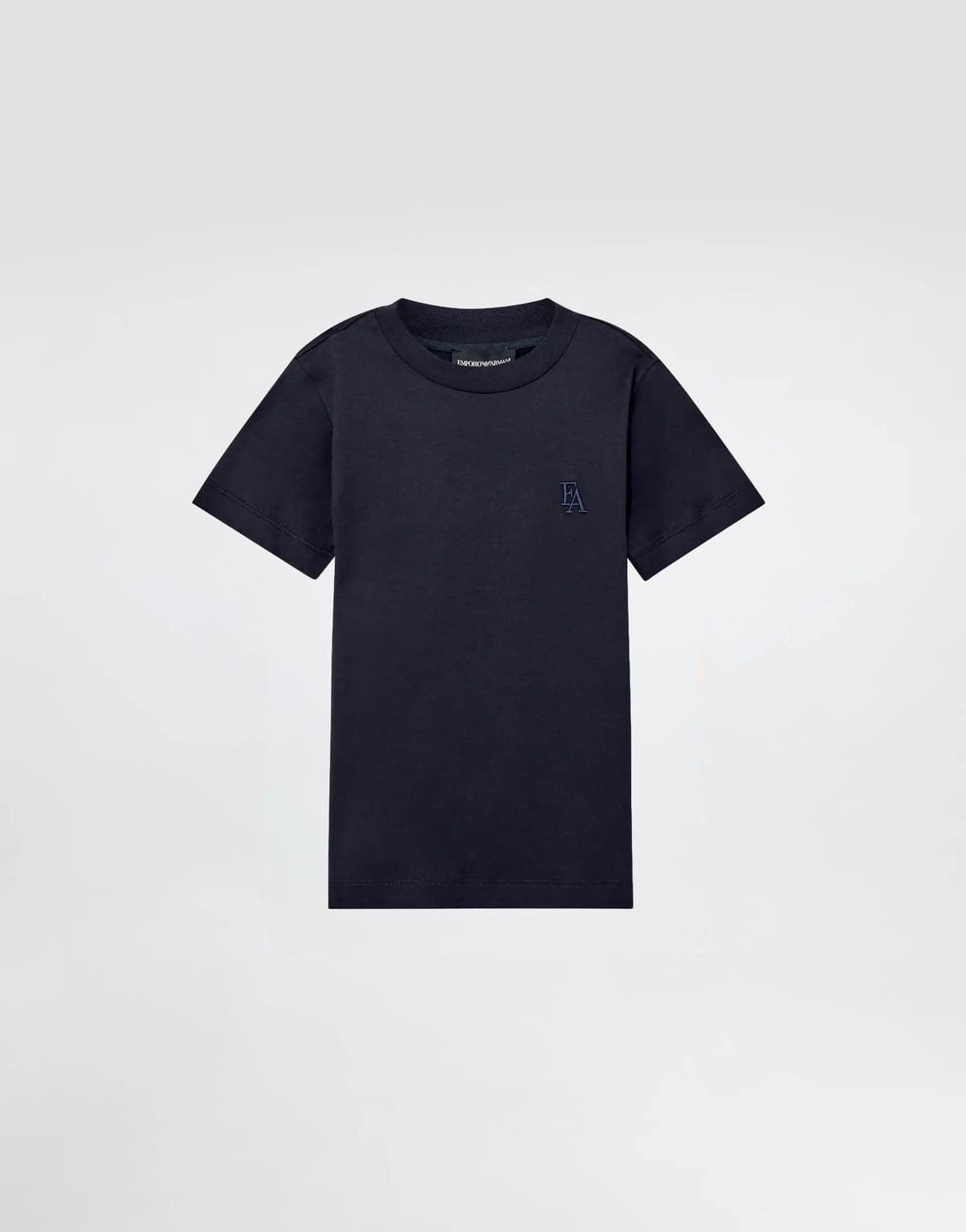 Emporio Armani Dziecięcy T-shirt z mieszanki lyocell z haftowanym logo
