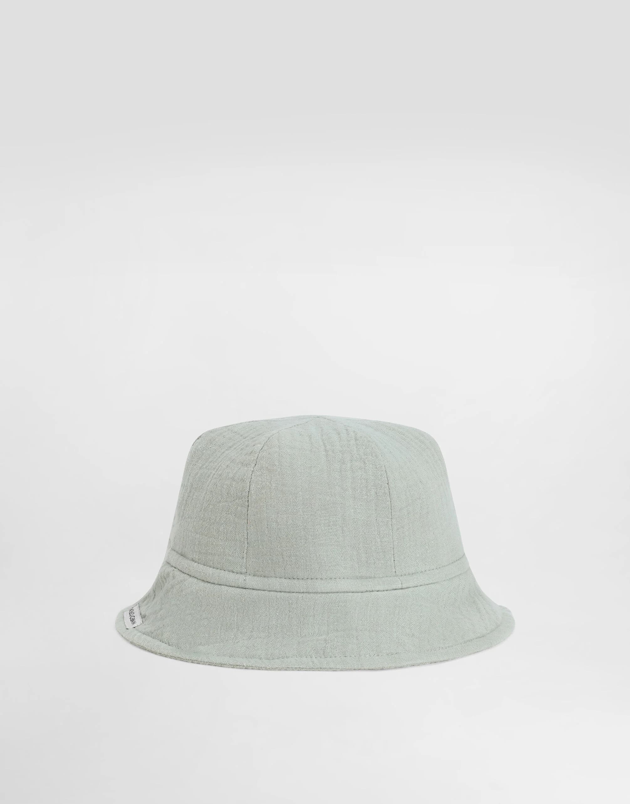 Dolce & Gabbana Kids dziecięcy kapelusz bucket z bawełnianej gazy z haftem DG - 2