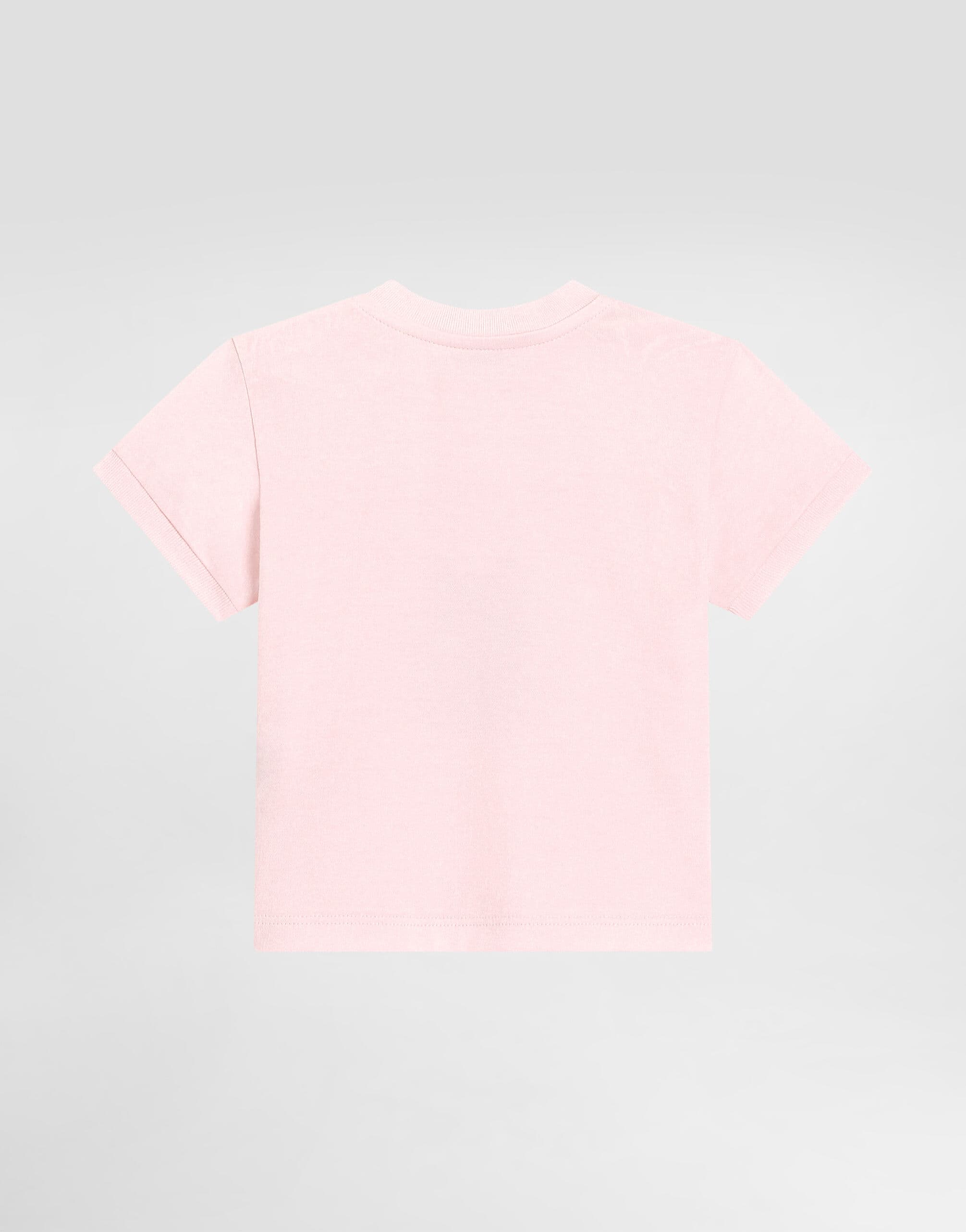 Bawełniany T-shirt Dolce & Gabbana Kids z nadrukiem brokatowego serca w panterkę - 2