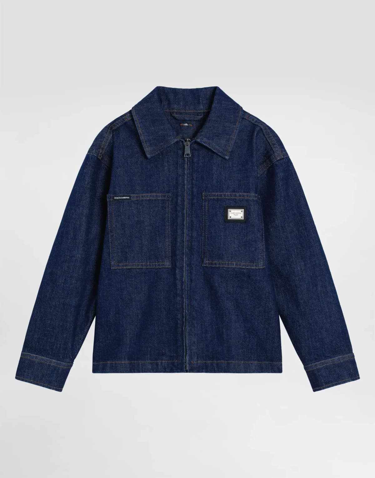 Dolce & Gabbana Kids Kurtka jeansowa z wypukłym haftem - 4