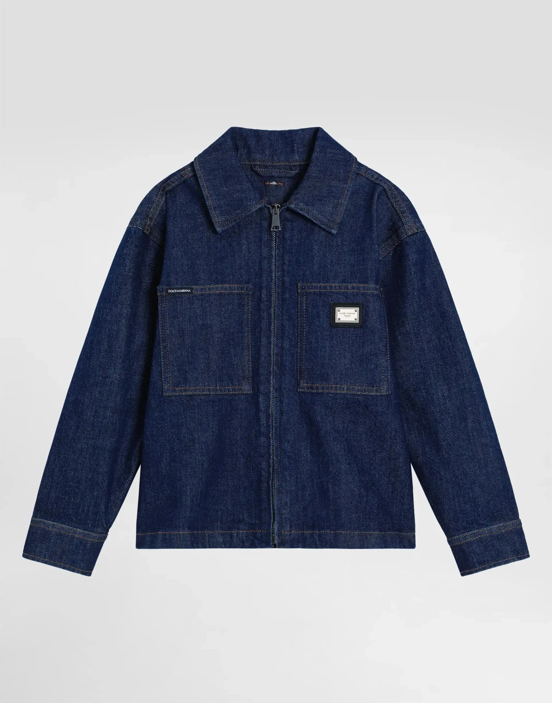 Dolce & Gabbana Kids Kurtka jeansowa z wypukłym haftem - 4