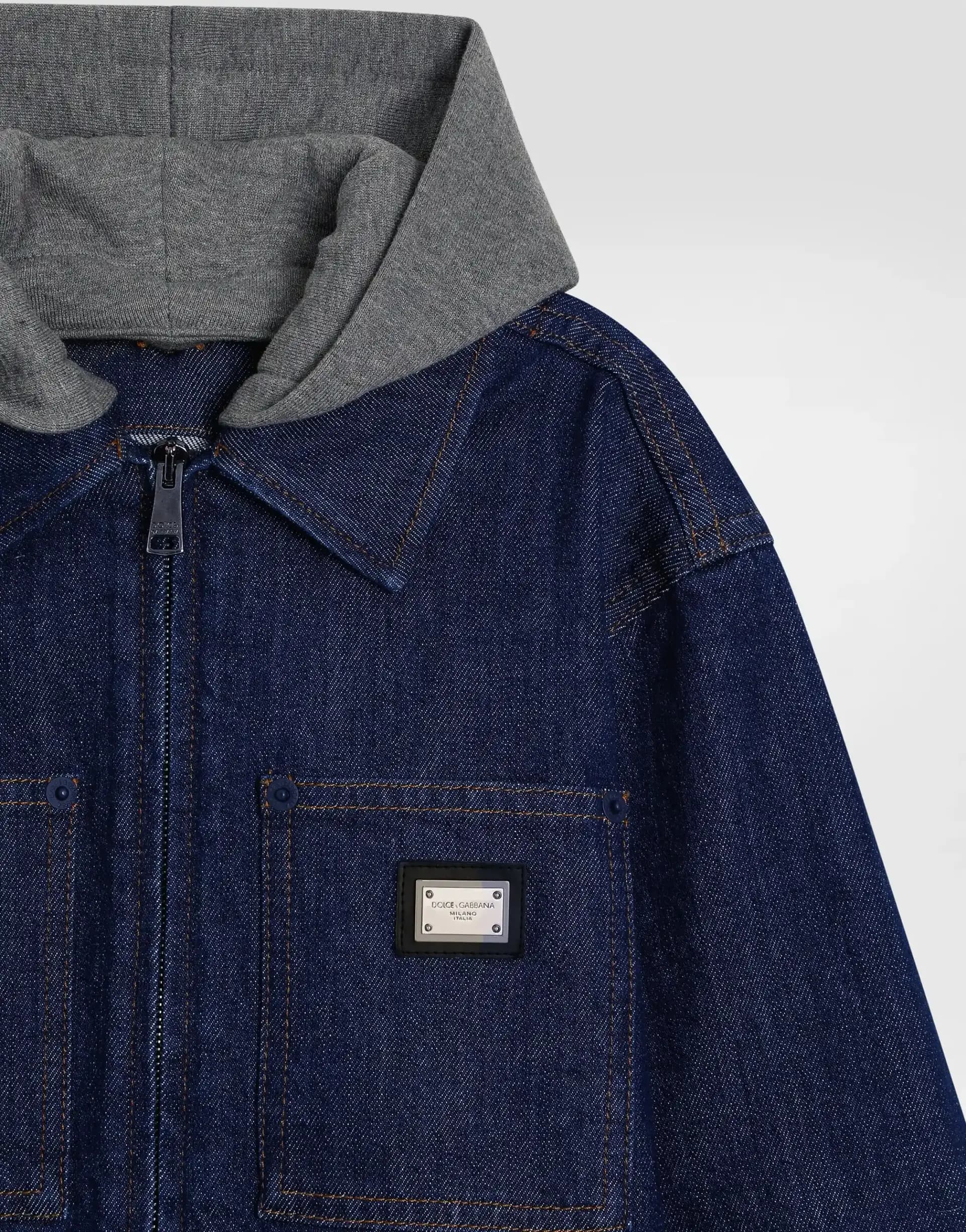 Dolce & Gabbana Kids Kurtka jeansowa z wypukłym haftem - 5