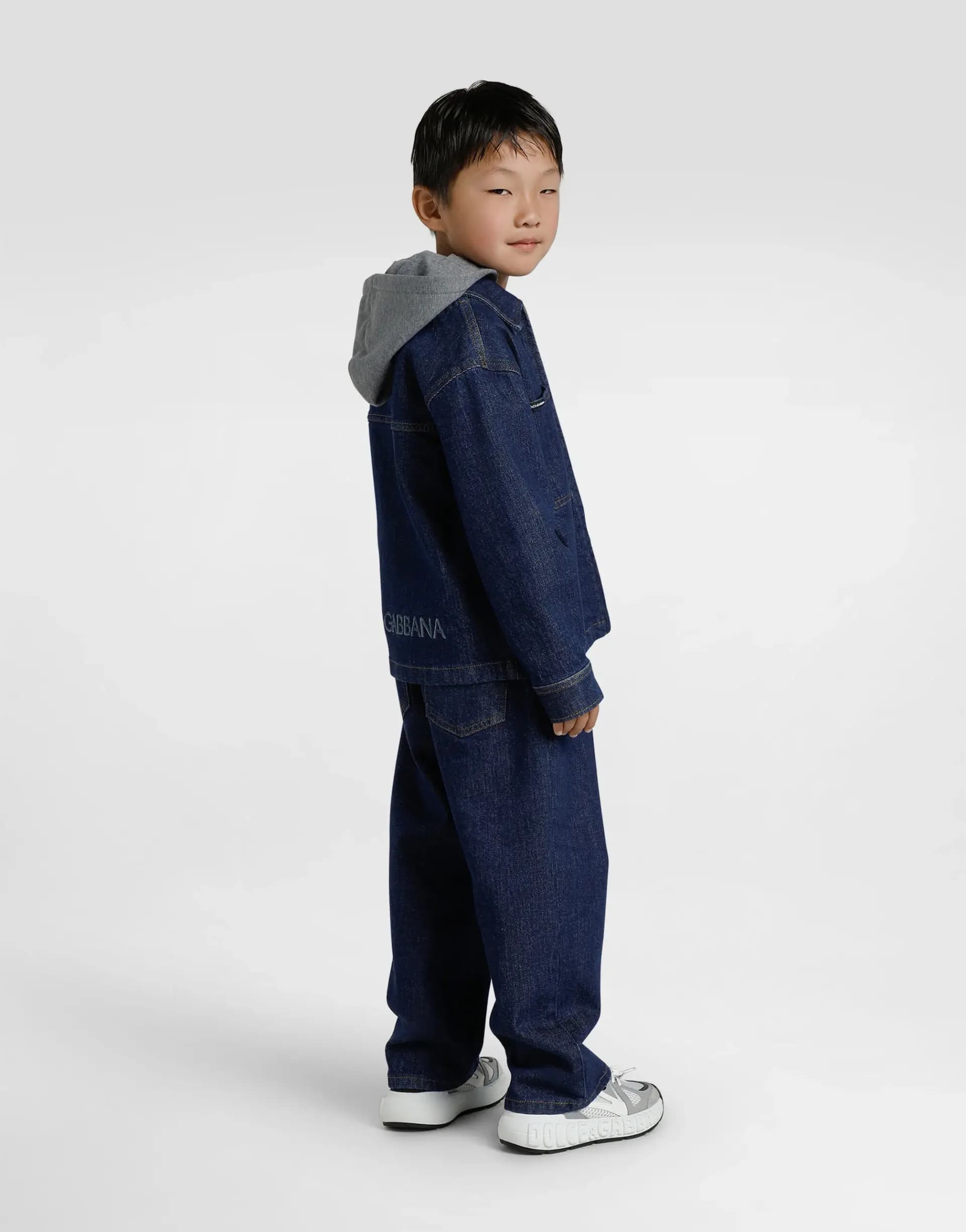 Dolce & Gabbana Kids Kurtka jeansowa z wypukłym haftem - 6