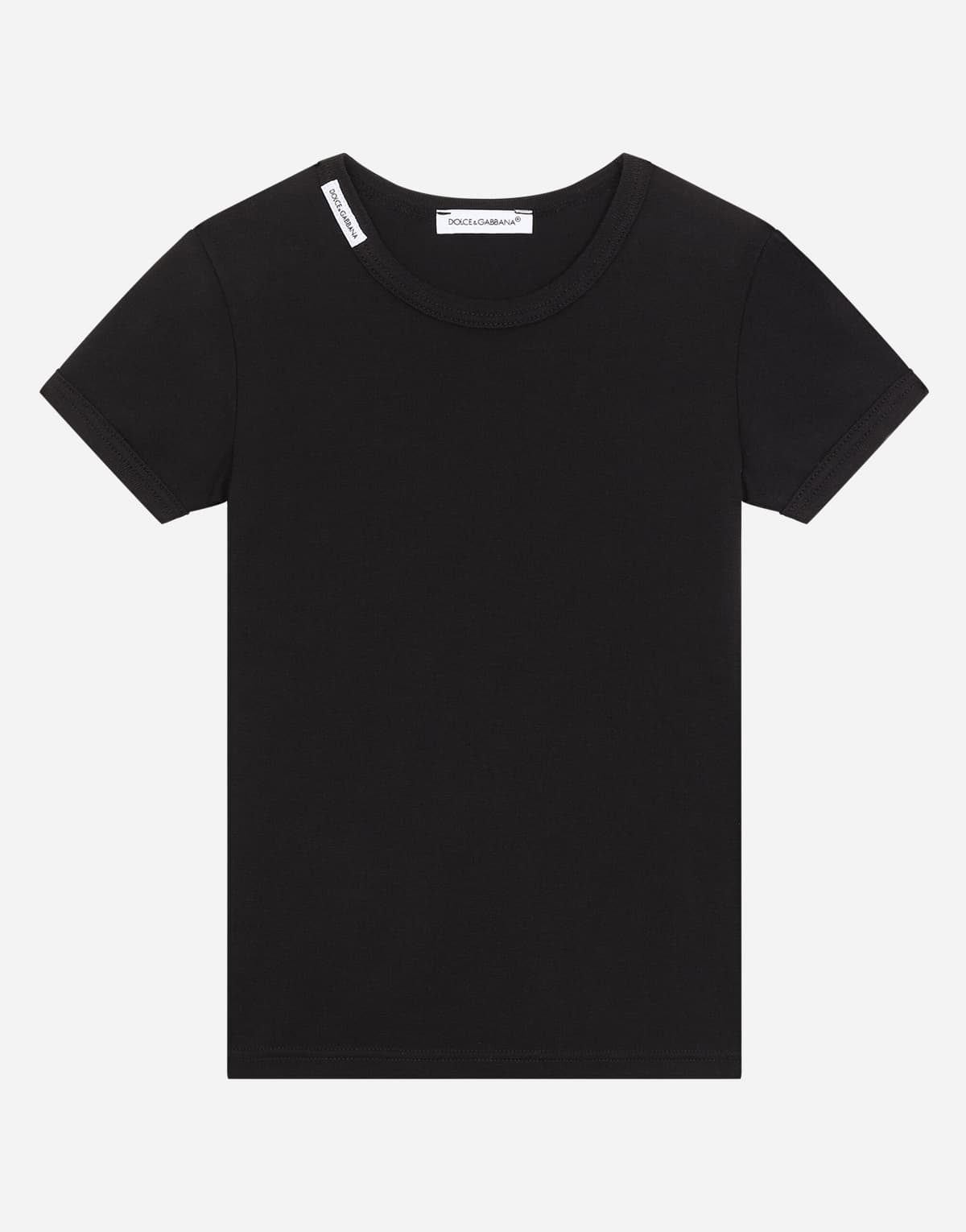 Dolce & Gabbana Kids Dziecięcy 2-pak koszulek z logo na kołnierzu - 3