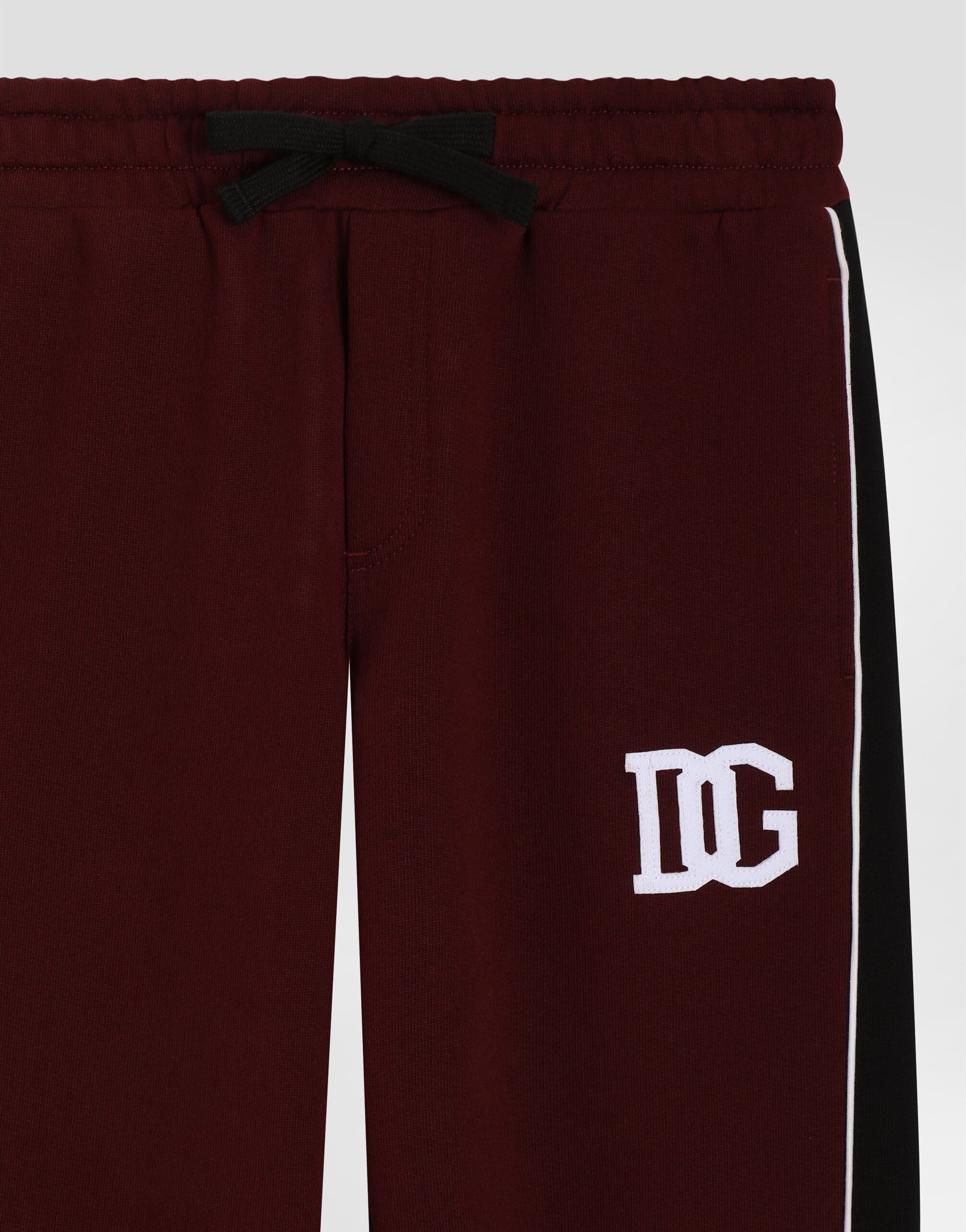 Bawełniane spodnie dresowe Dolce & Gabbana Kids z dzianinowymi ściągaczami przy mankietach - 3