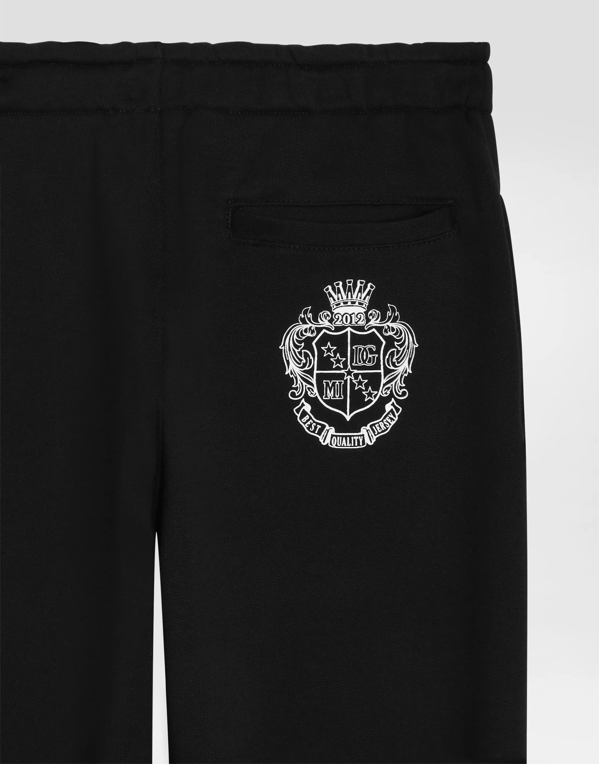 Bawełniane spodnie dresowe Dolce & Gabbana Kids z logo DG - 4