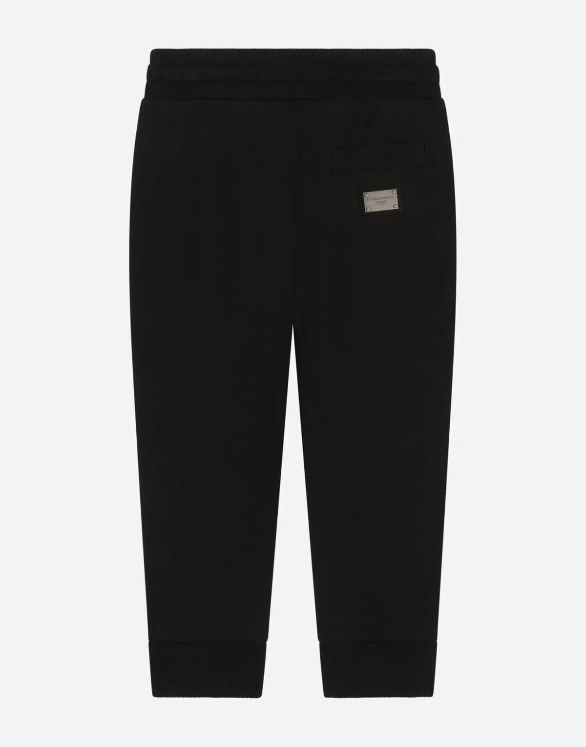 Dolce & Gabbana Kids dziecięce spodnie z polaru z plakietką logo DG - 2