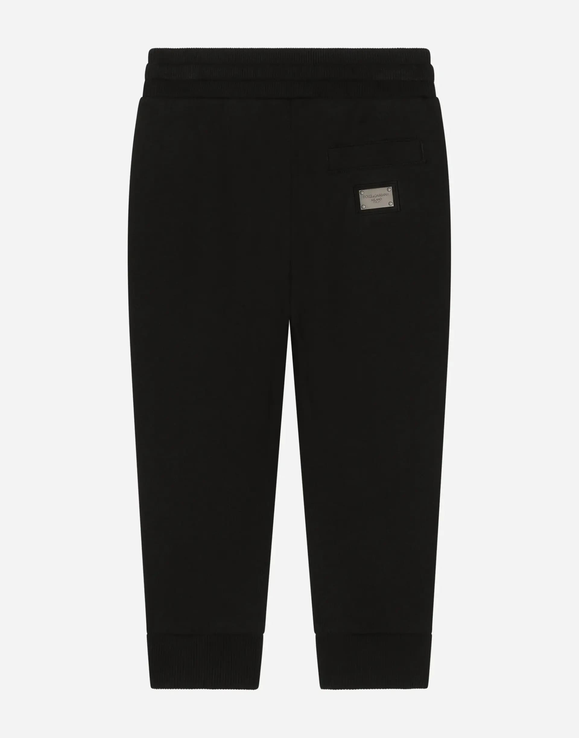 Dolce & Gabbana Kids dziecięce spodnie z polaru z plakietką logo DG - 2