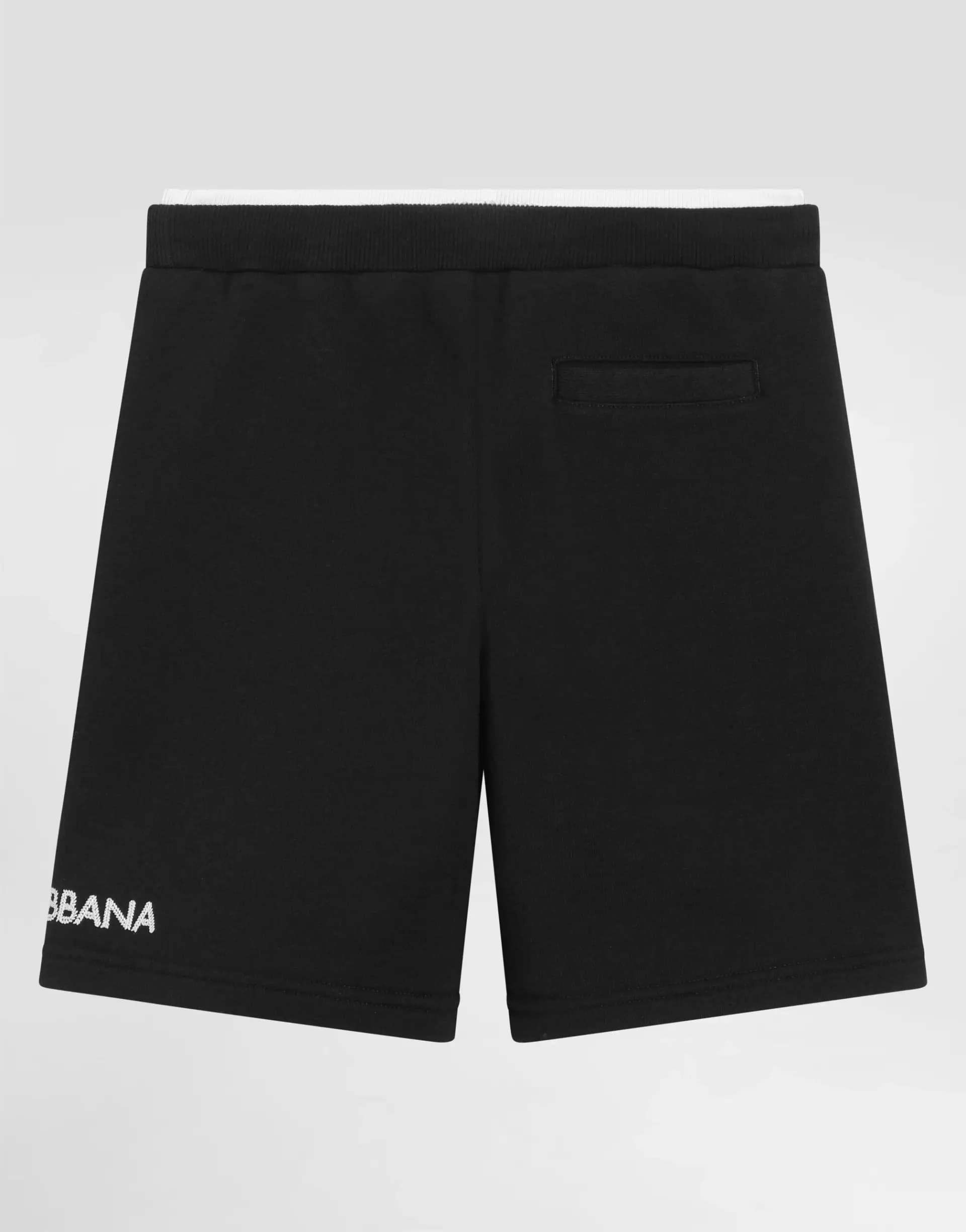 Dolce & Gabbana Kids Dziecięce sportowe szorty z polaru z haftem DG - 3