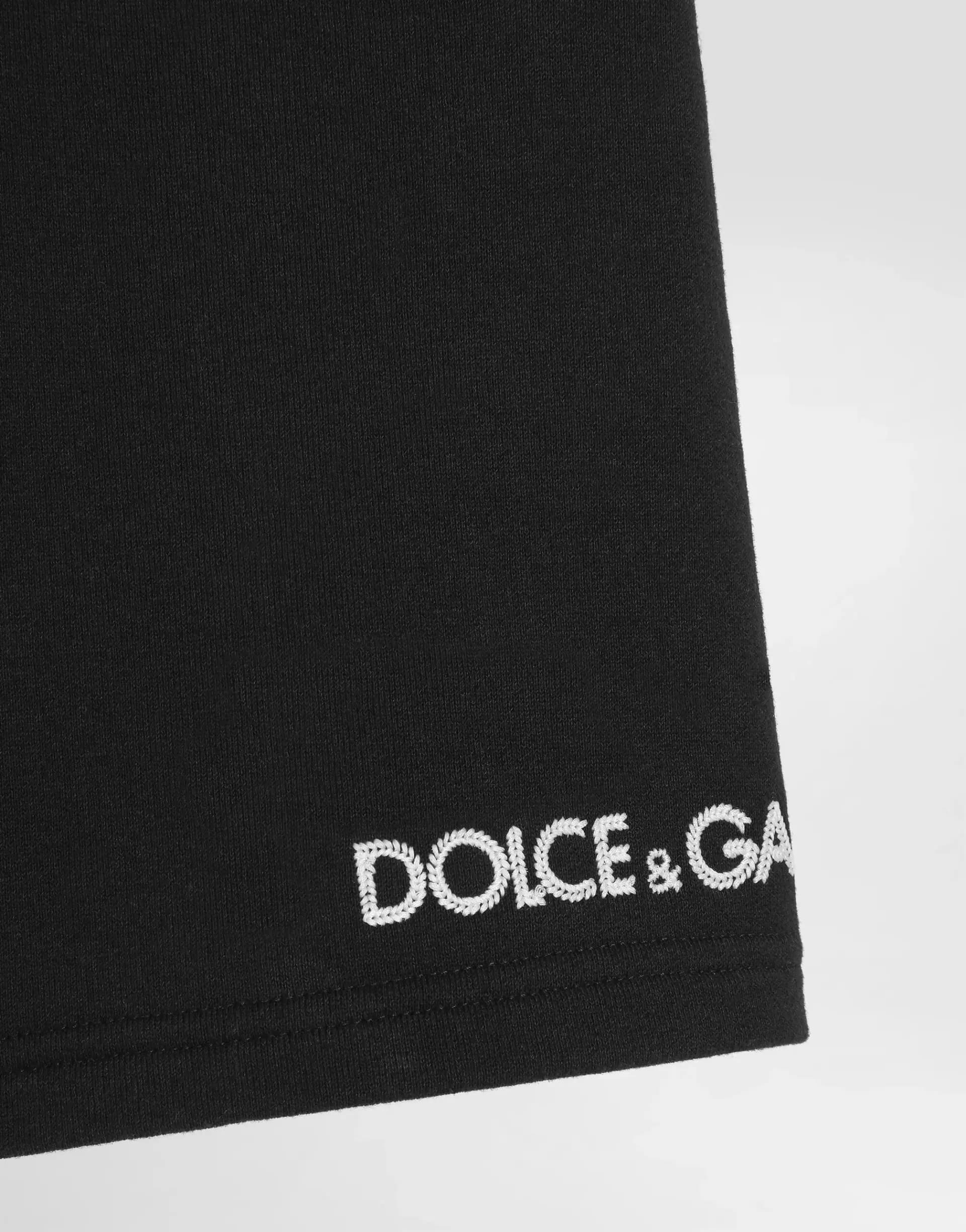 Dolce & Gabbana Kids Dziecięce sportowe szorty z polaru z haftem DG - 5