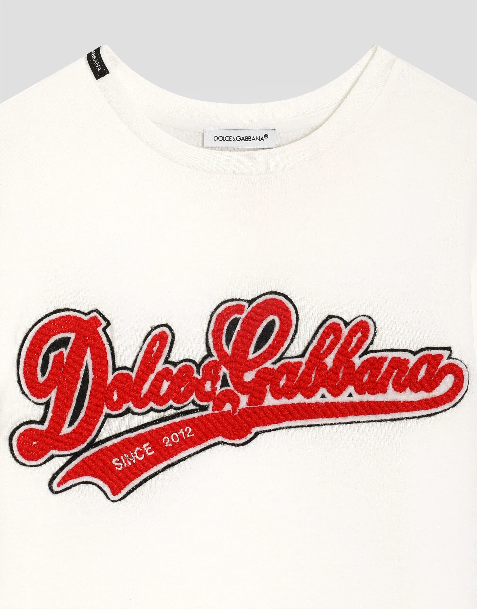 Bawełniany T-shirt Dolce & Gabbana Kids z naszywką Dolce&Gabbana - 3