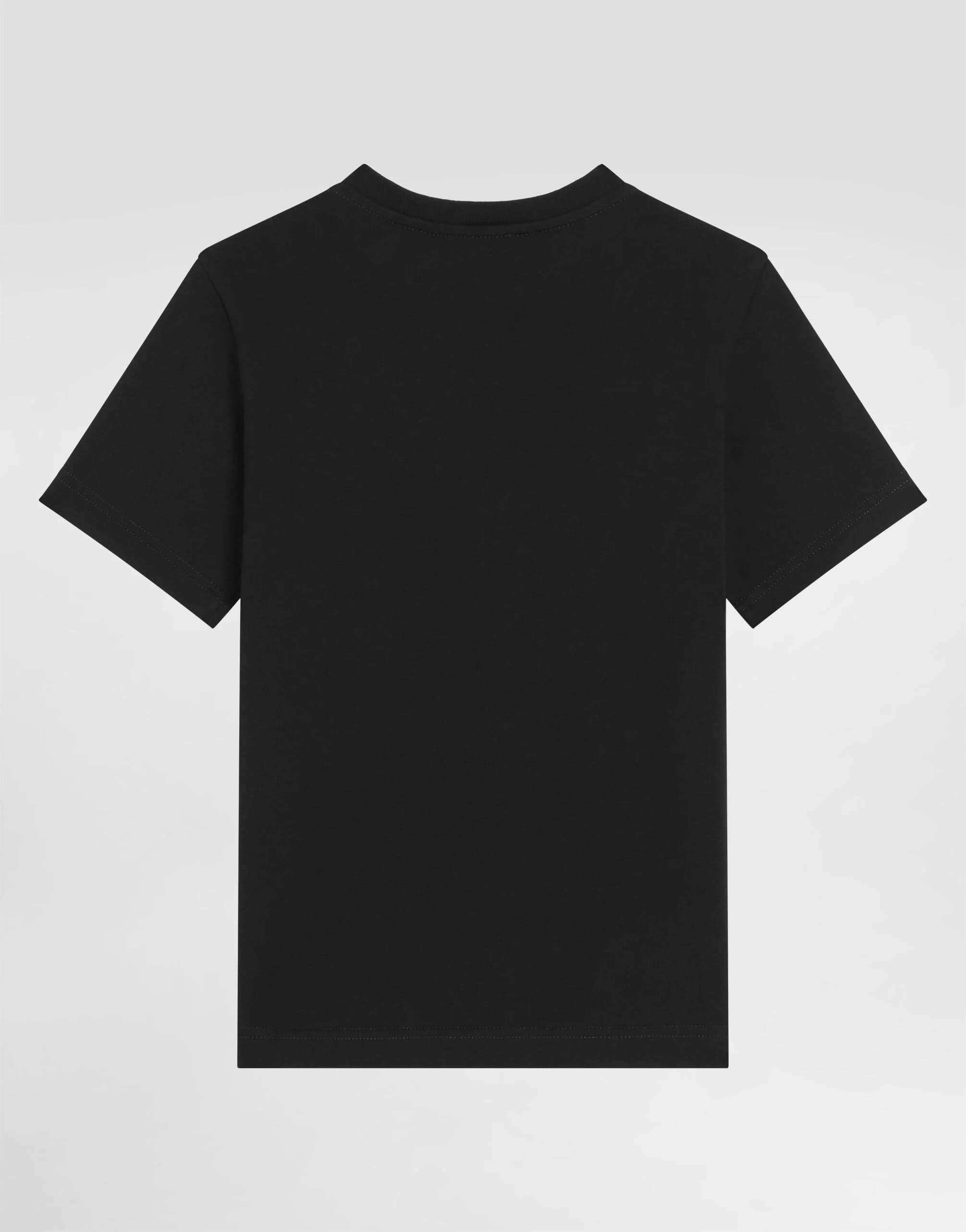 Bawełniany T-shirt Dolce & Gabbana Kids z naszywką z logo - 2