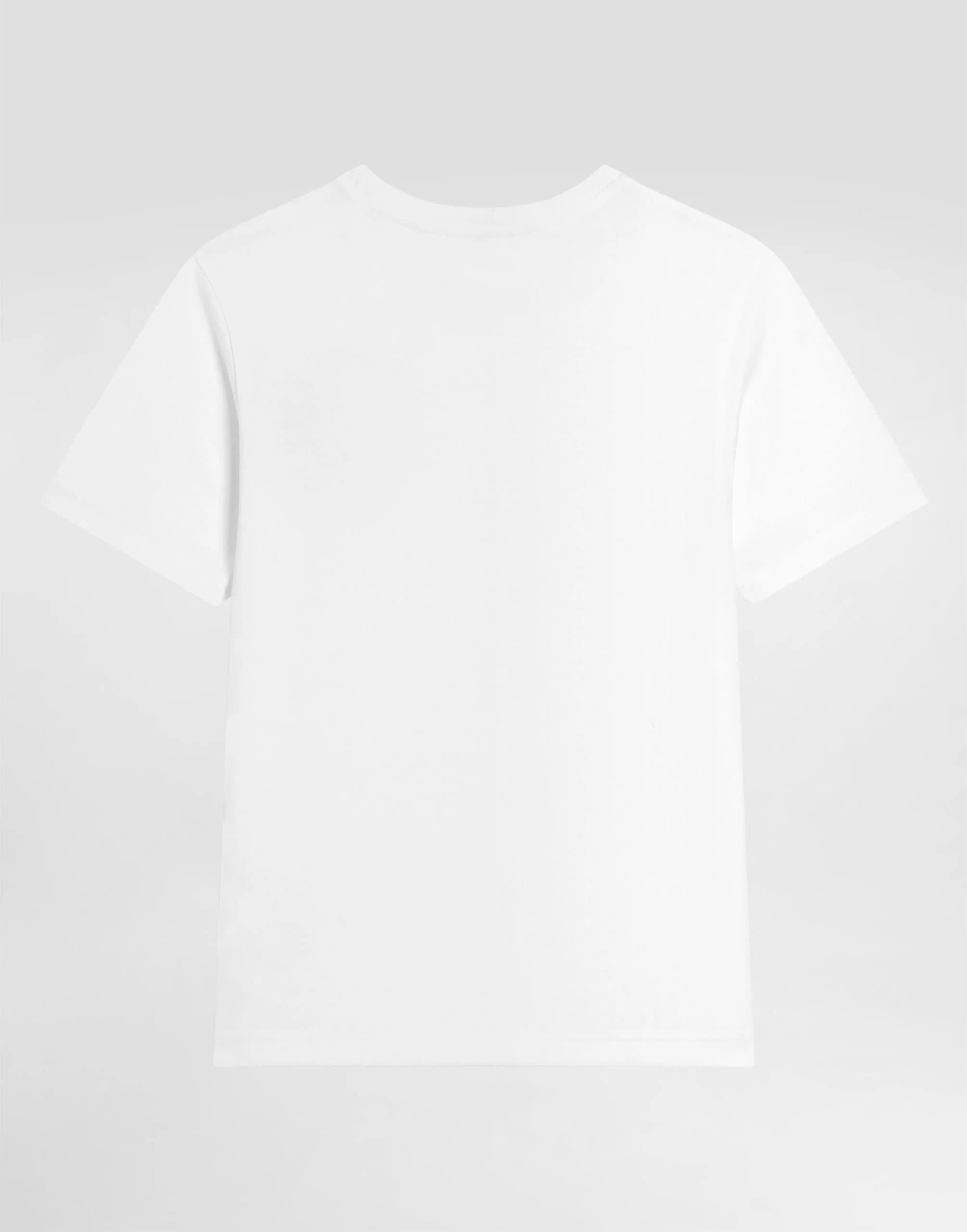 Bawełniany T-shirt Dolce & Gabbana Kids z naszywką z logo - 2