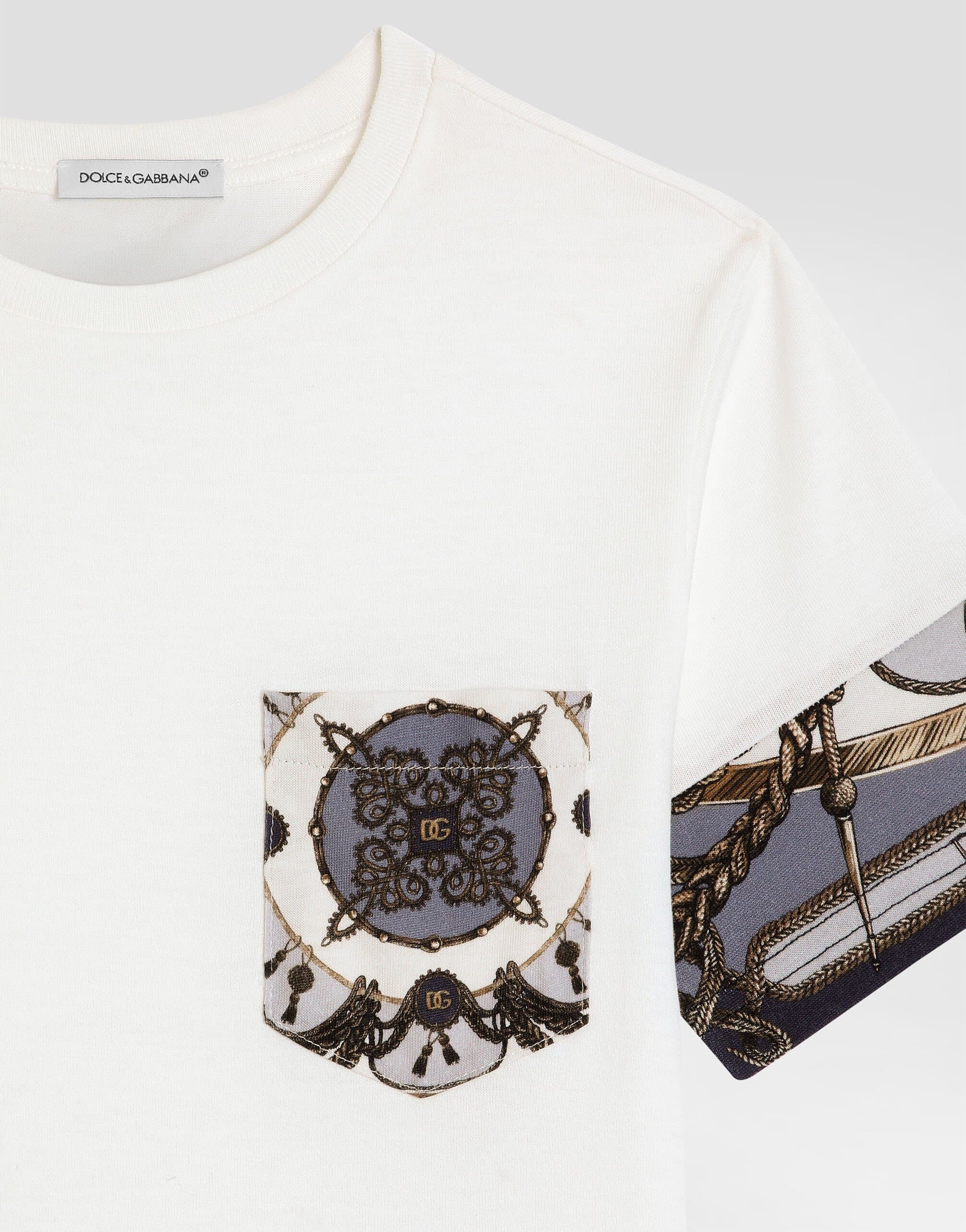 Bawełniany T-shirt Dolce & Gabbana Kids z nadrukiem graficznym - 3