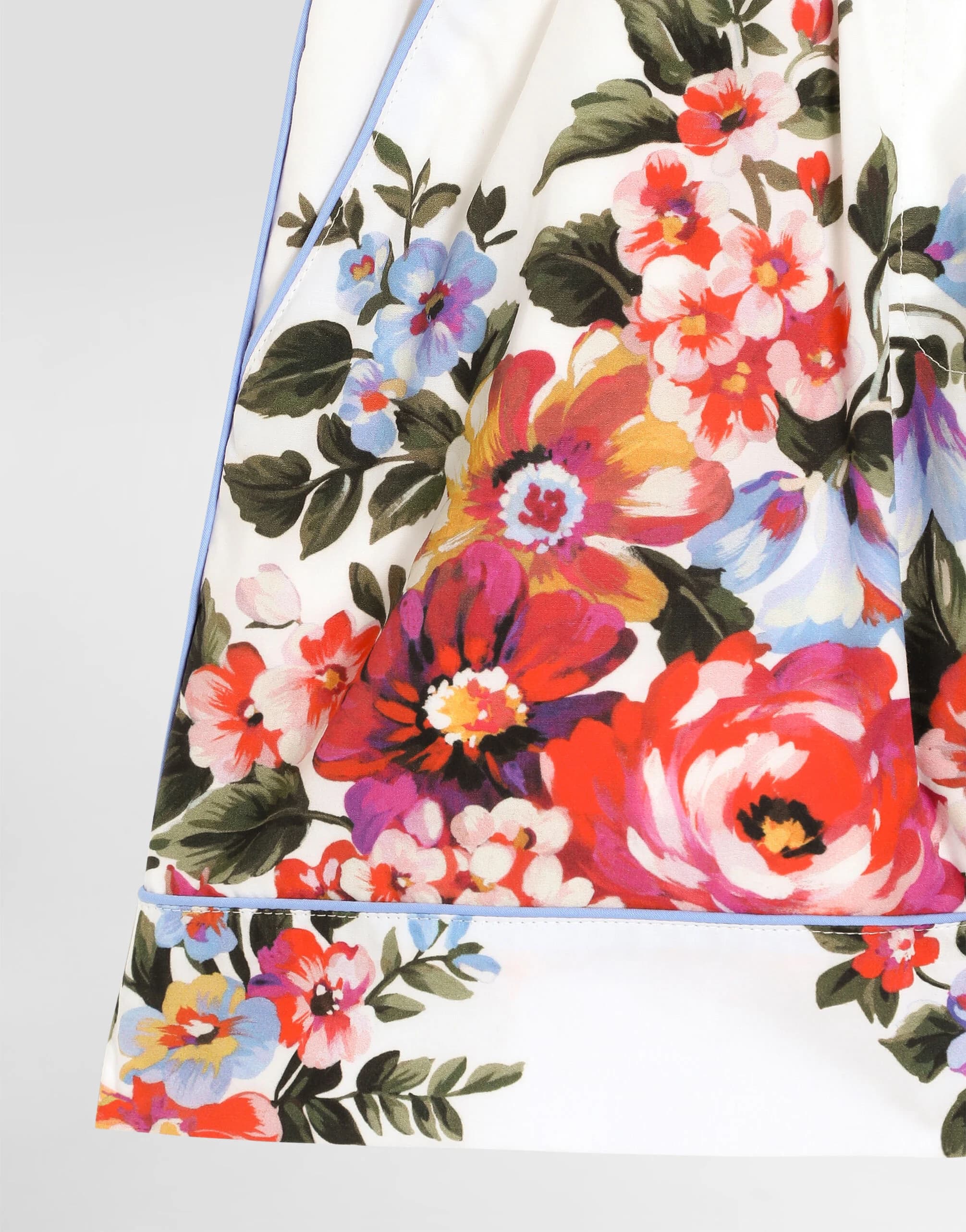 Szorty Dolce & Gabbana Kids z popeliny z nadrukiem w kwiaty - 4