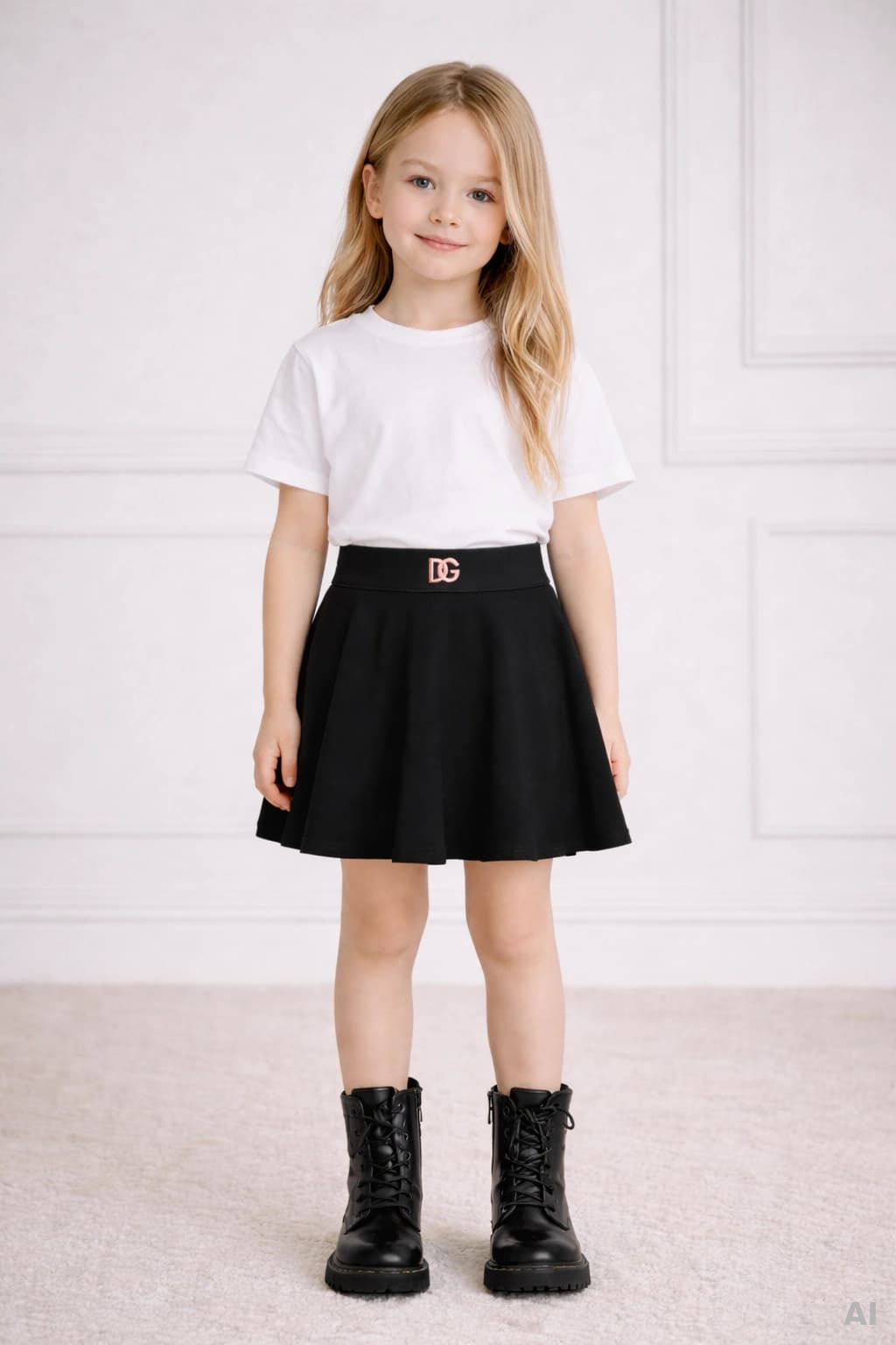 Bawełniana spódnica Dolce & Gabbana Kids z logo DG - 2