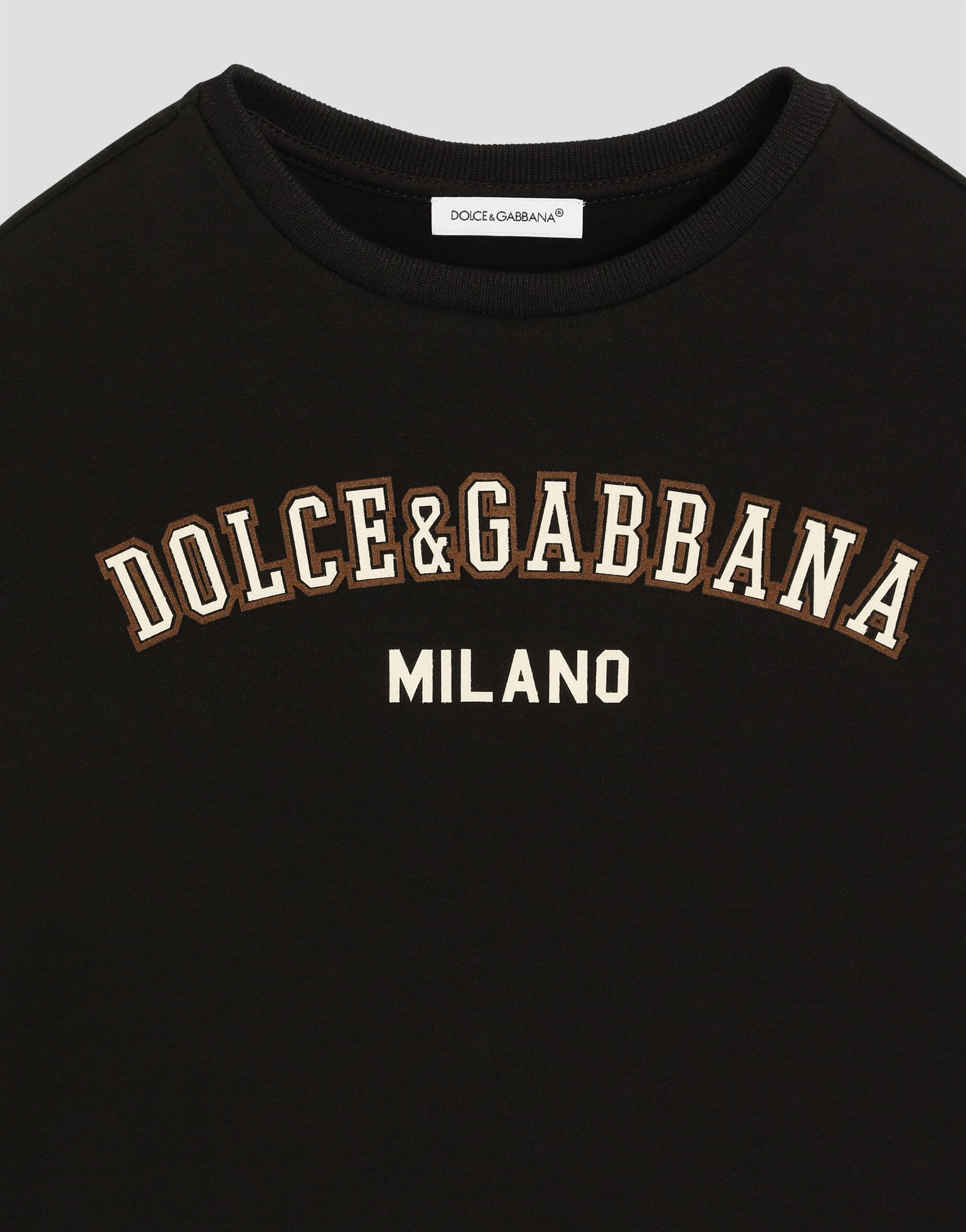 Bawełniana sukienka Dolce & Gabbana Kids z logo DG - 2