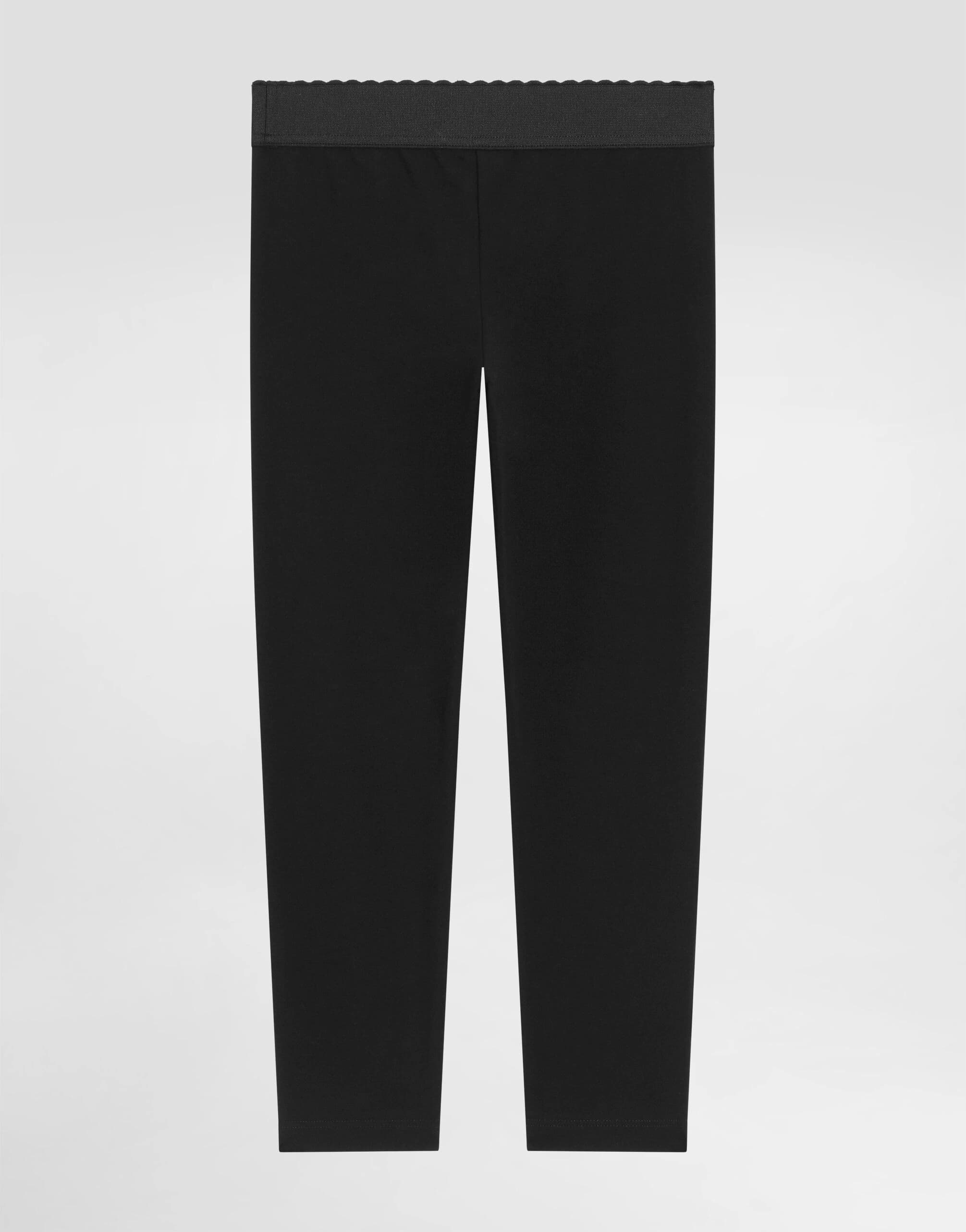 Dolce & Gabbana Leginsy z dzianiny interlock z haftem DG - 2