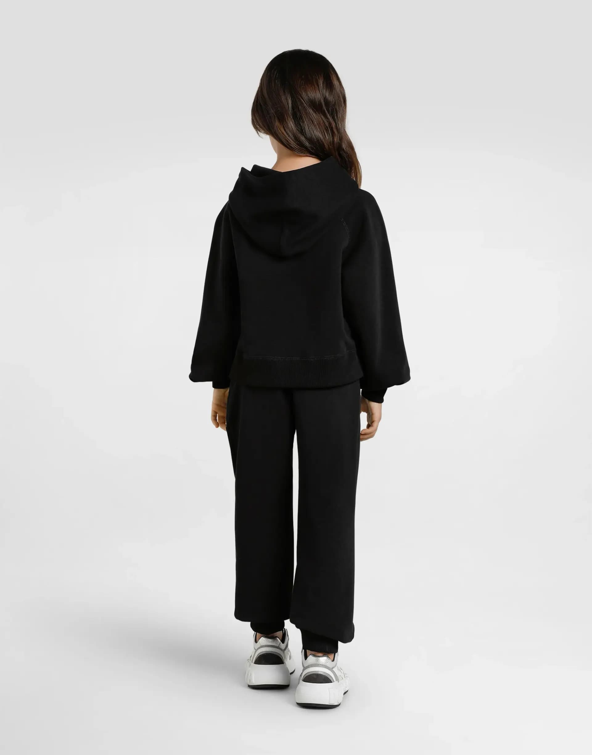 Oversize spodnie dresowe z logo DG i kryształkami od Dolce&Gabbana - 4