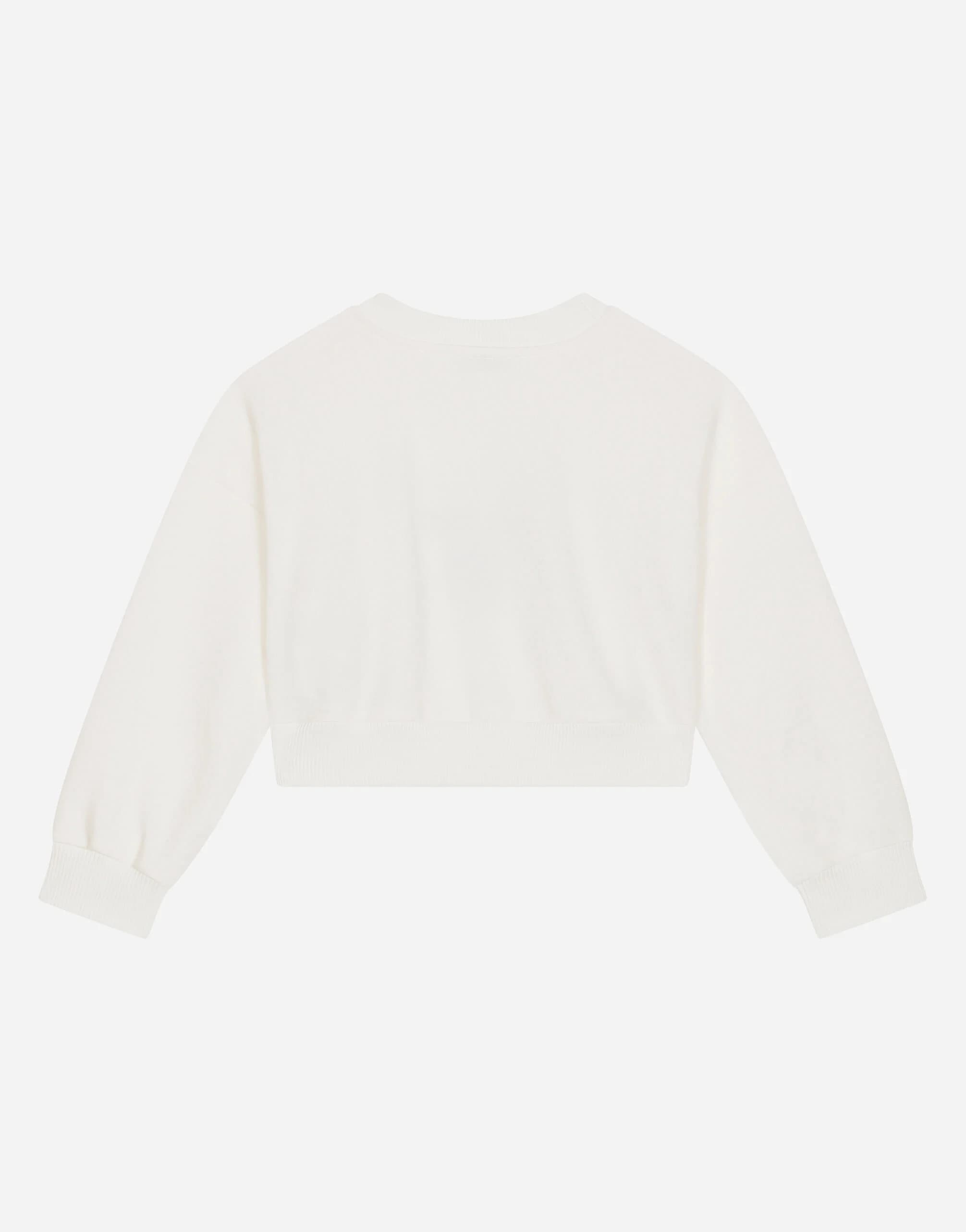 Dolce & Gabbana Kids dziecięca bluza jersey z okrągłym dekoltem z nadrukiem logo DG Milano - 2