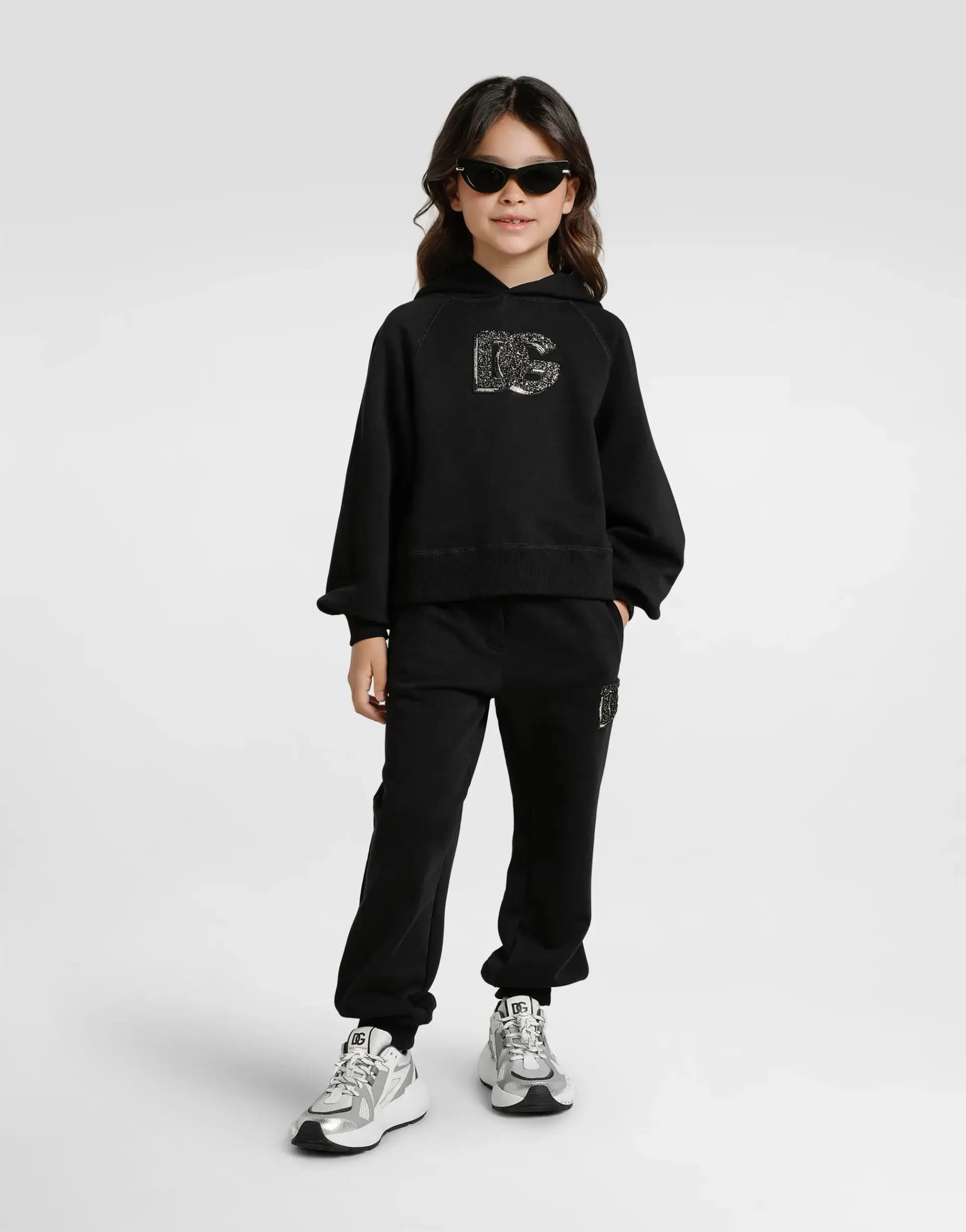 Oversizowa bluza z kapturem z logo i kryształkami od Dolce & Gabbana - 2